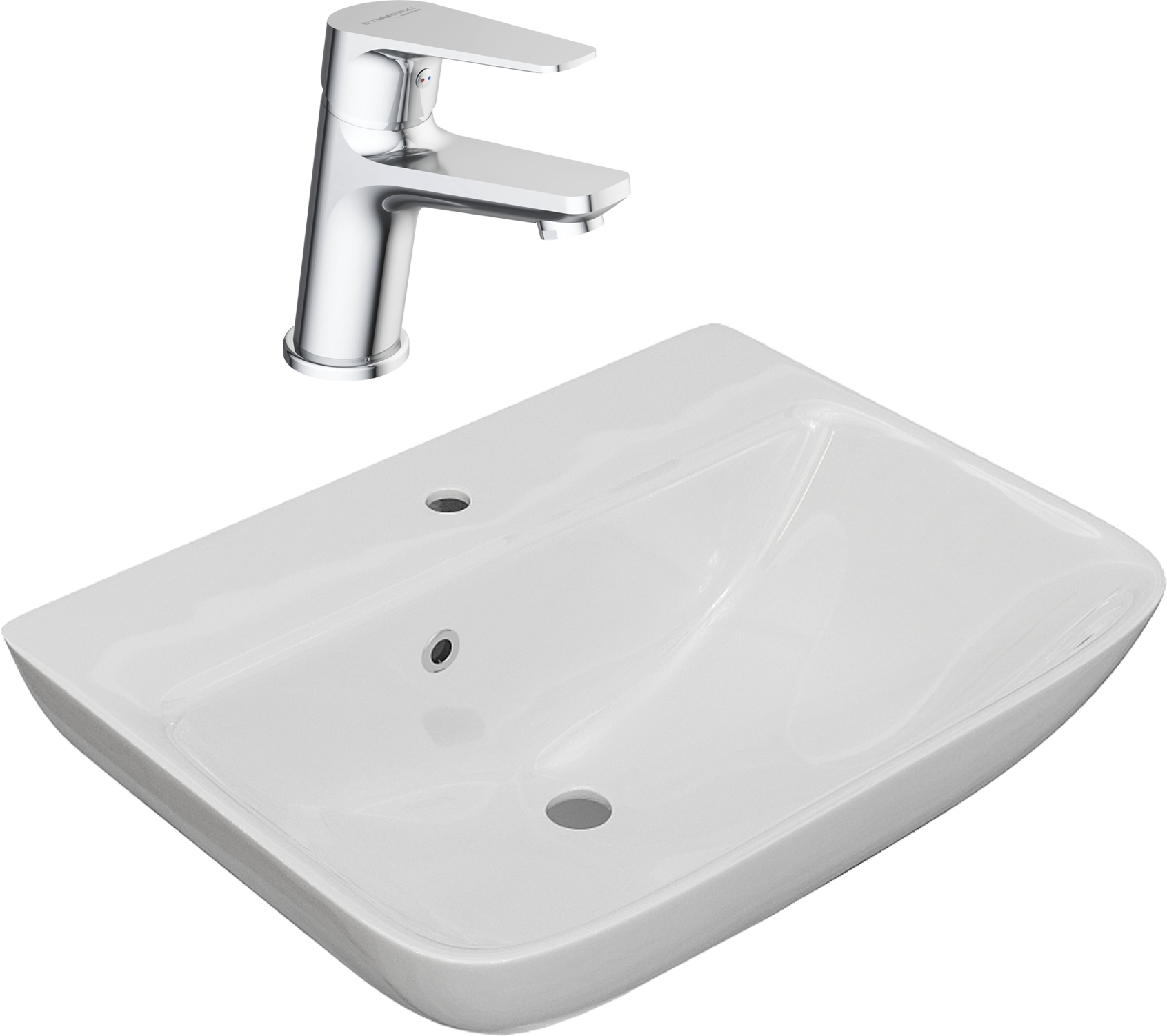 Комплект Раковина STWORKI Дублин K3501-0455-001-1-0000 44 + Смеситель HFDB02100 хром