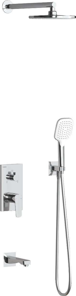 Душевой комплект Teska Simena AS 3500R С ВНУТРЕННЕЙ ЧАСТЬЮ, хром