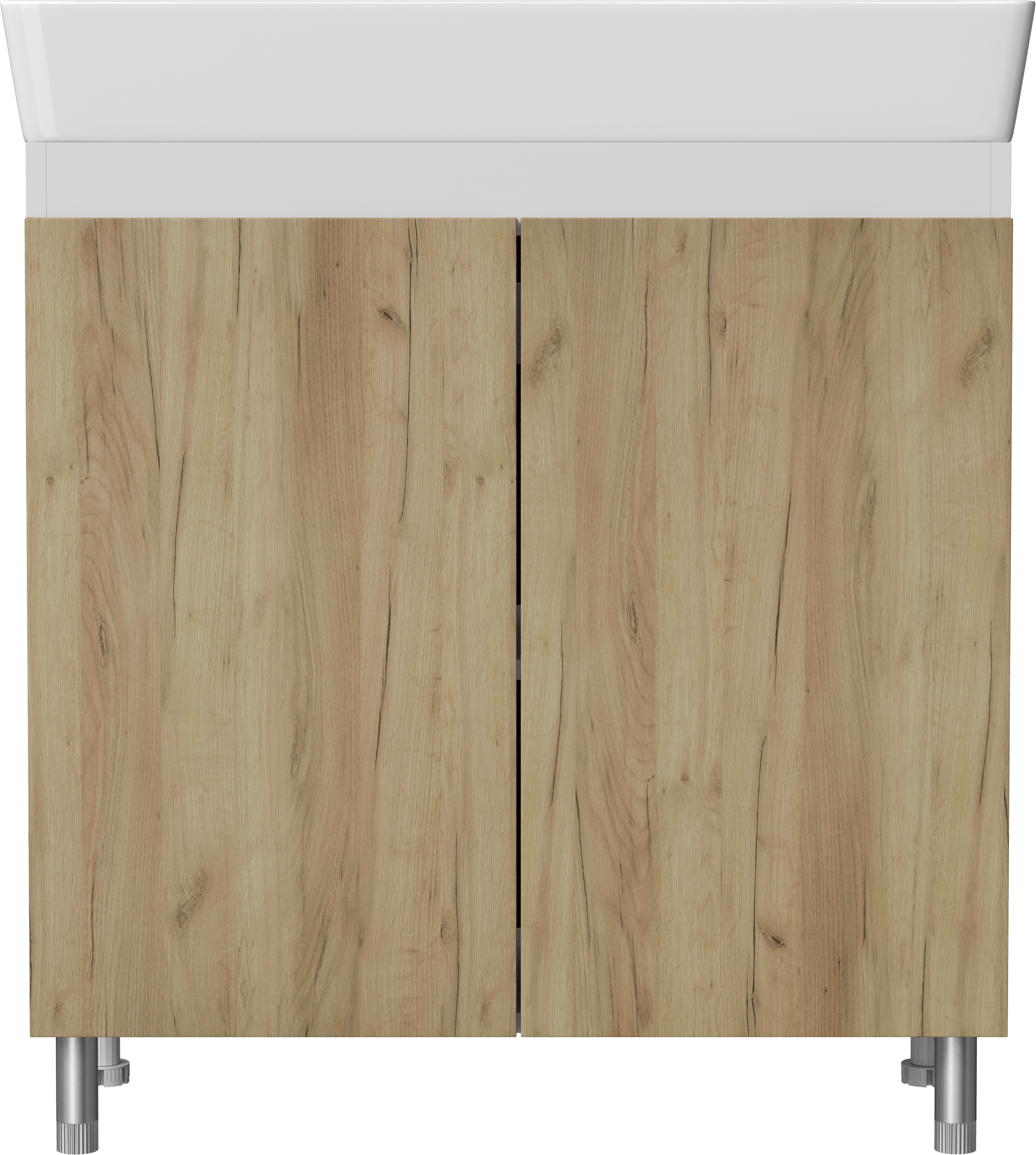 Тумба с раковиной DIWO Кострома 80 напольная, дуб крафт