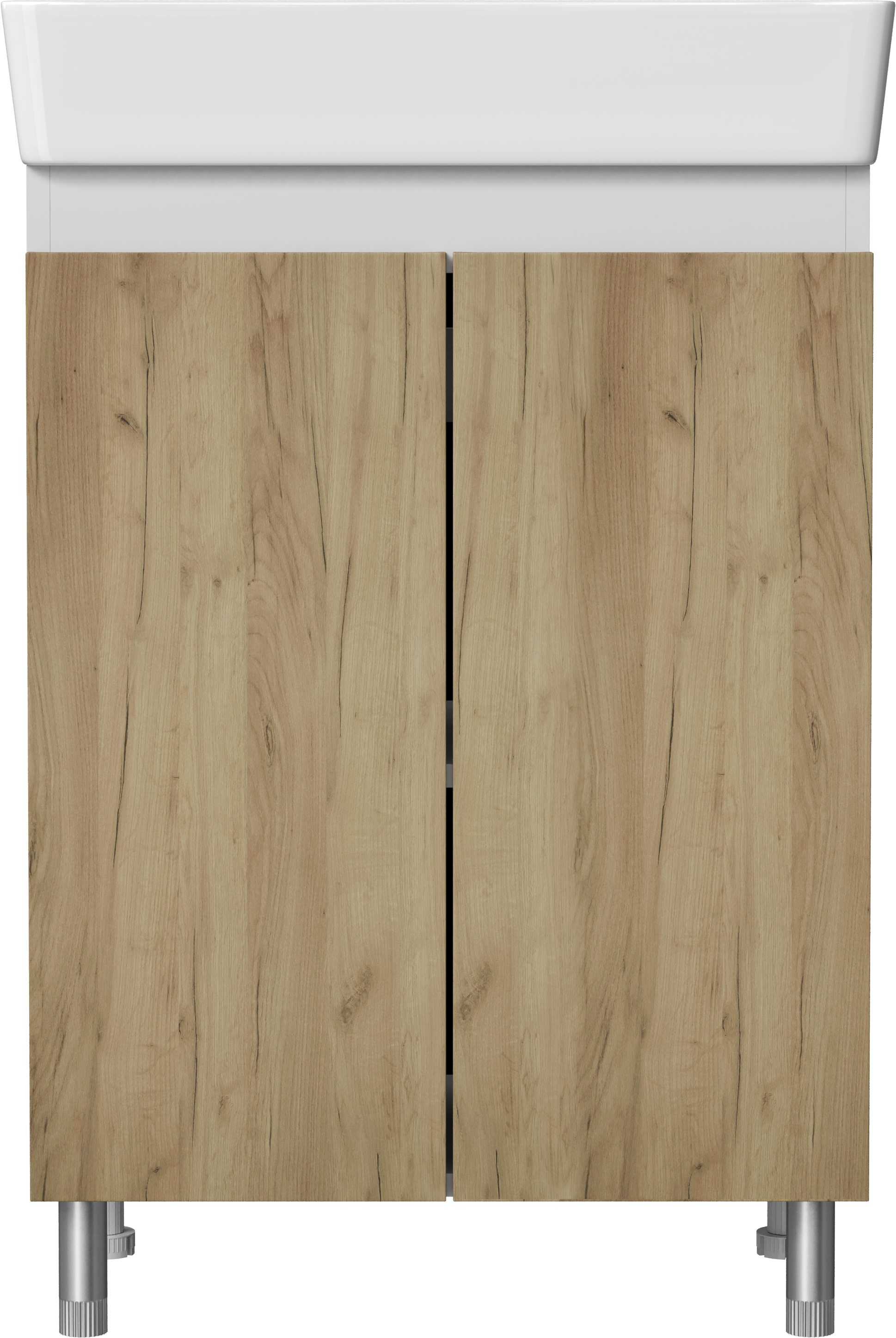 Тумба с раковиной DIWO Кострома 60 напольная, дуб крафт