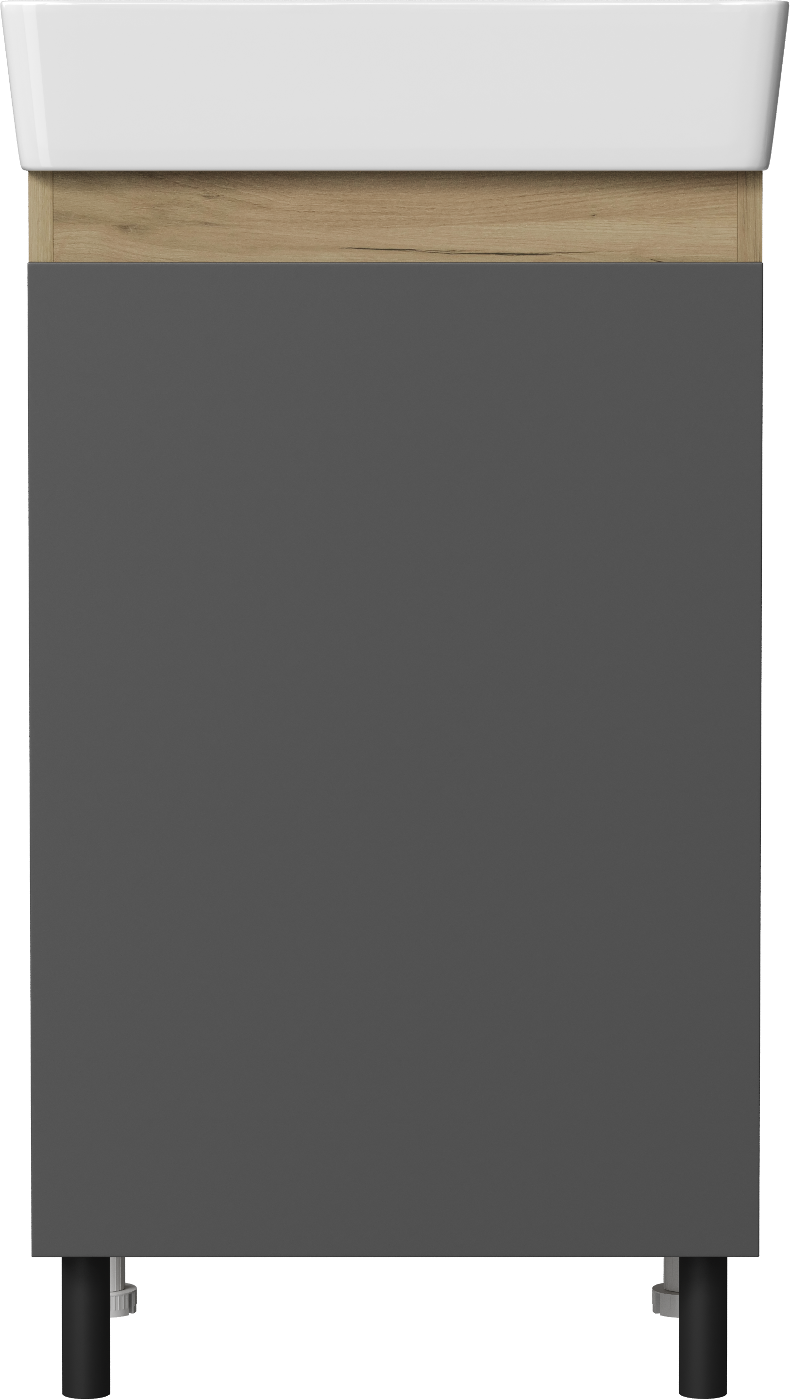 Тумба с раковиной DIWO Кострома 50 напольная, антрацит