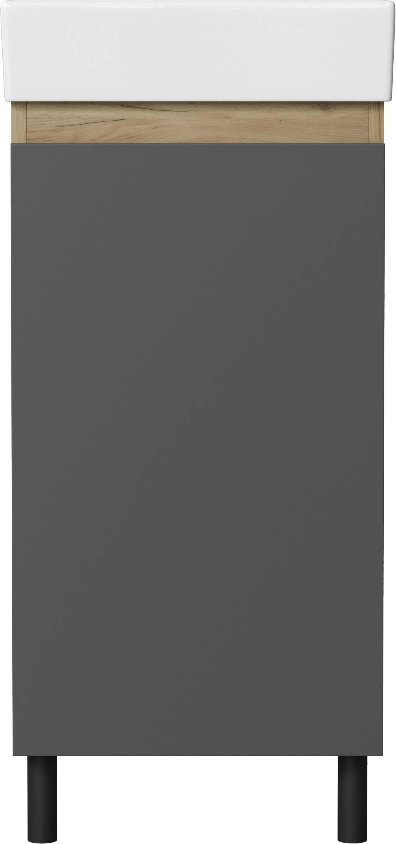 Тумба с раковиной DIWO Кострома 40 напольная, антрацит