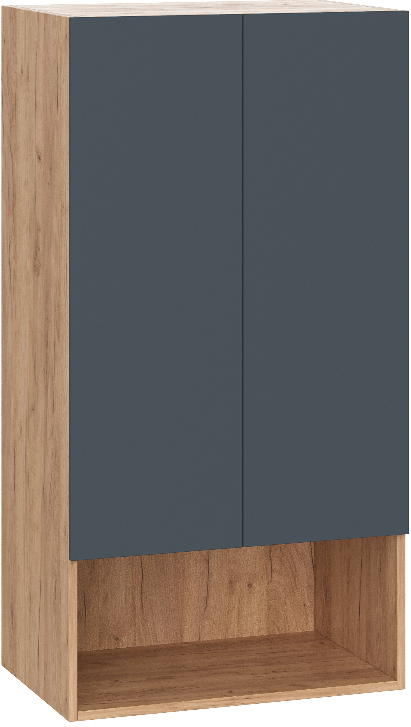 Шкаф над стиральной машиной DIWO Суздаль 60 навесной c полкой дуб вотан, 60x115x40 см, антрацит