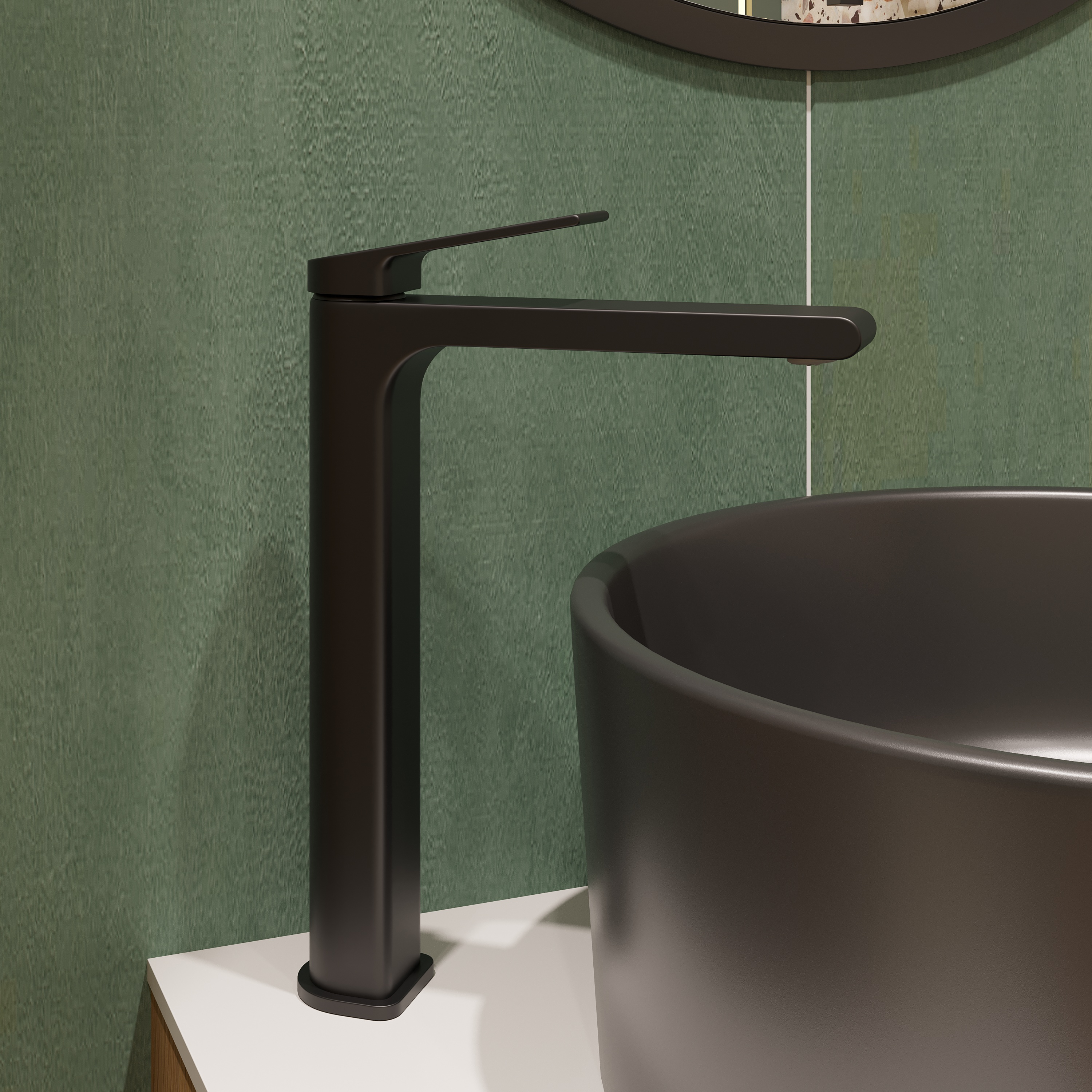 Комплект Смеситель STWORKI Ольборг S20020BK черный + Сифон SD-001BK черный матовый + Донный клапан SW-001BK черный матовый