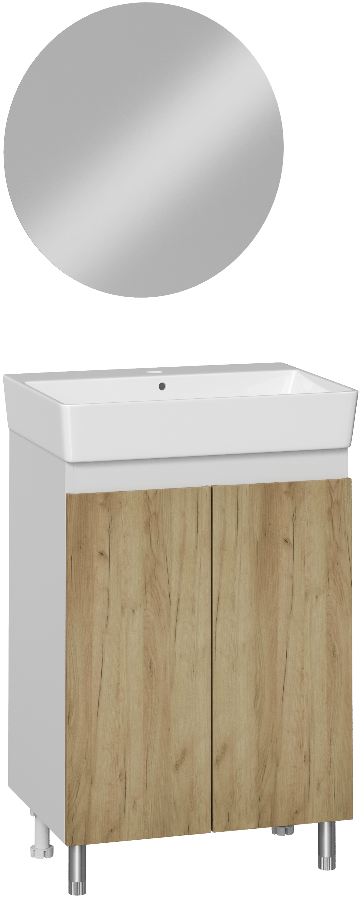 Мебель для ванной комнаты DIWO Кострома 60 напольная, дуб крафт