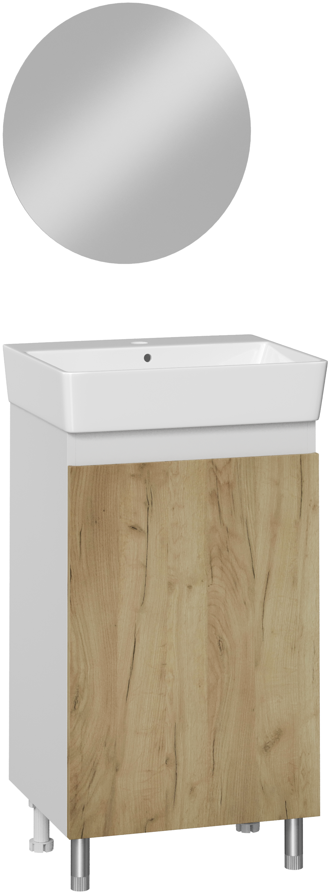 Мебель для ванной комнаты DIWO Кострома 50 напольная, дуб крафт