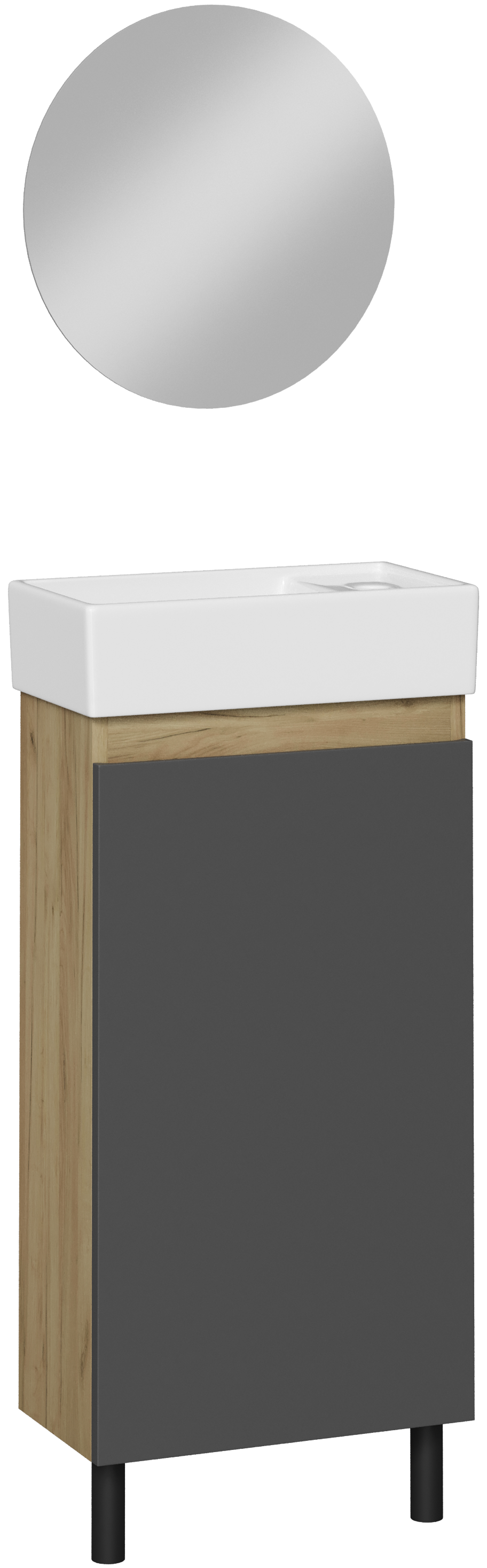 Мебель для ванной комнаты DIWO Кострома 40 напольная, антрацит