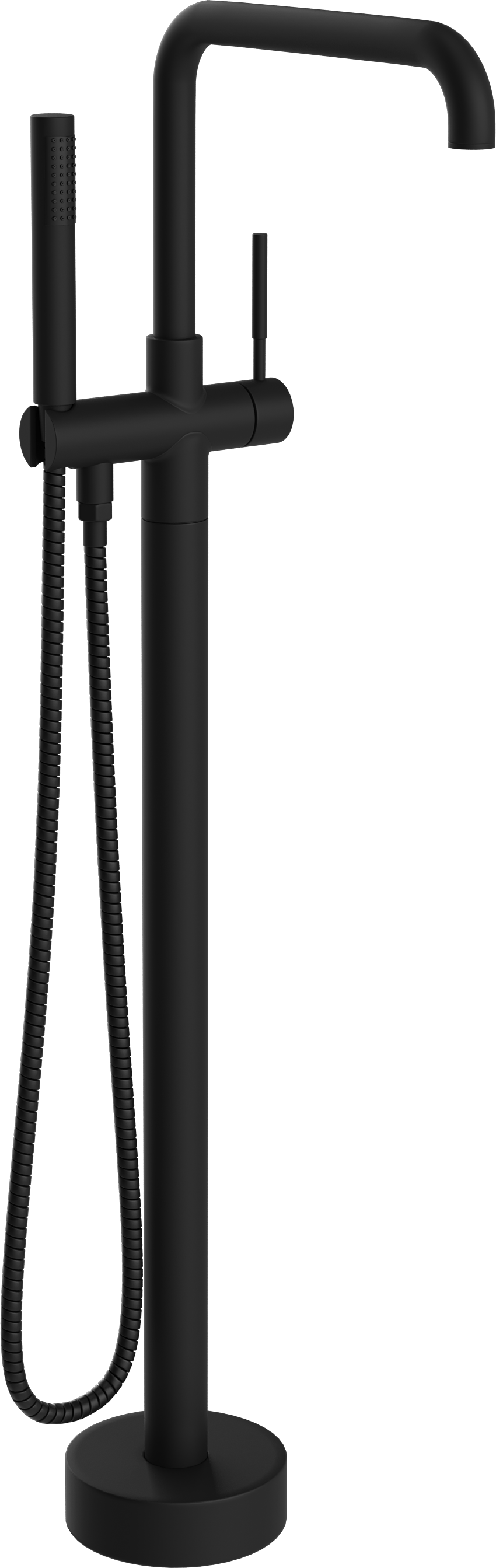 Напольный смеситель для ванны с душем STWORKI Лунд S25080BK С ВНУТРЕННЕЙ ЧАСТЬЮ, матовый черный купить в Тамбове