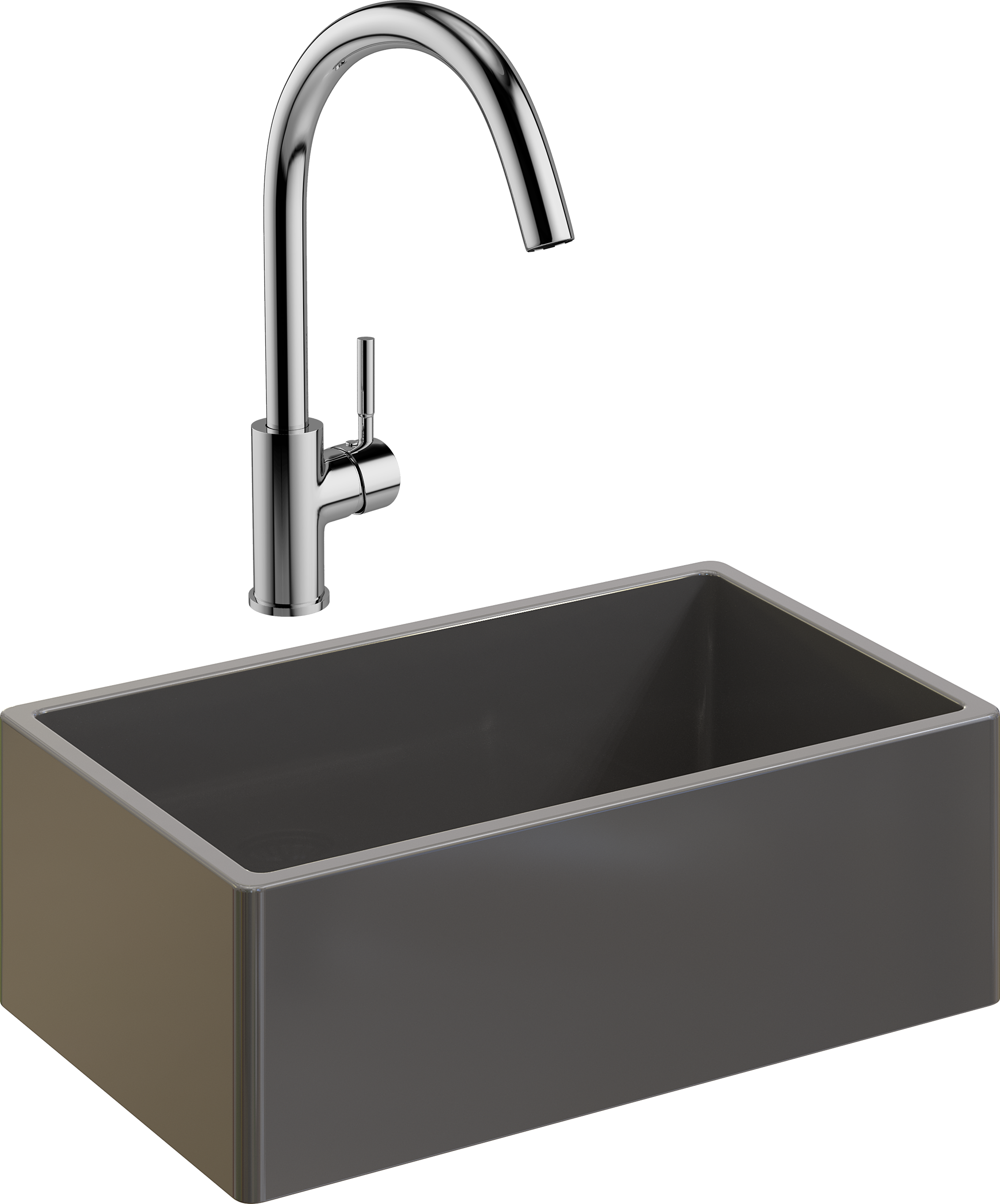 Комплект Мойка Domaci Сиена 50276-112 антрацит + Смеситель STWORKI