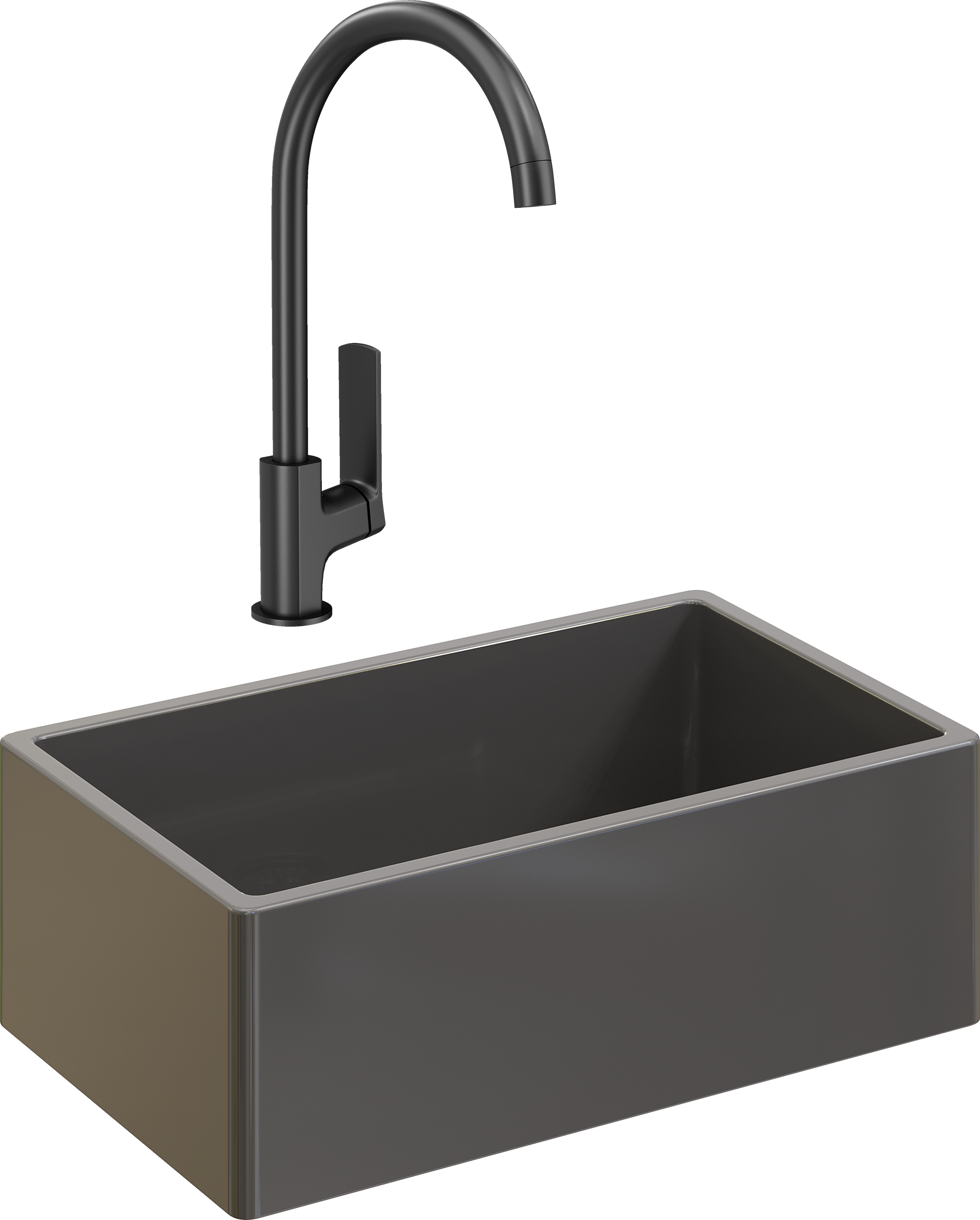 Комплект Мойка Domaci Сиена 50276-112 антрацит + Смеситель STWORKI HWX5015-P01BK