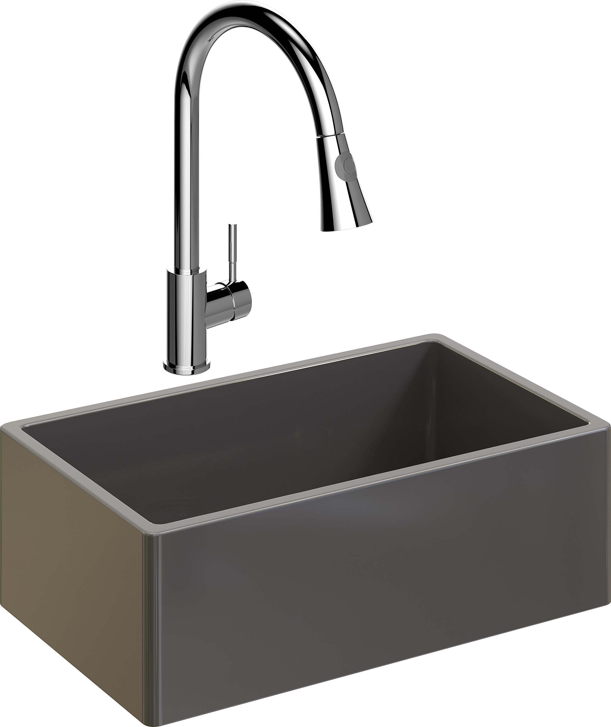 Комплект Мойка Domaci Сиена 50276-112 антрацит + Смеситель Ливорно WFD04093