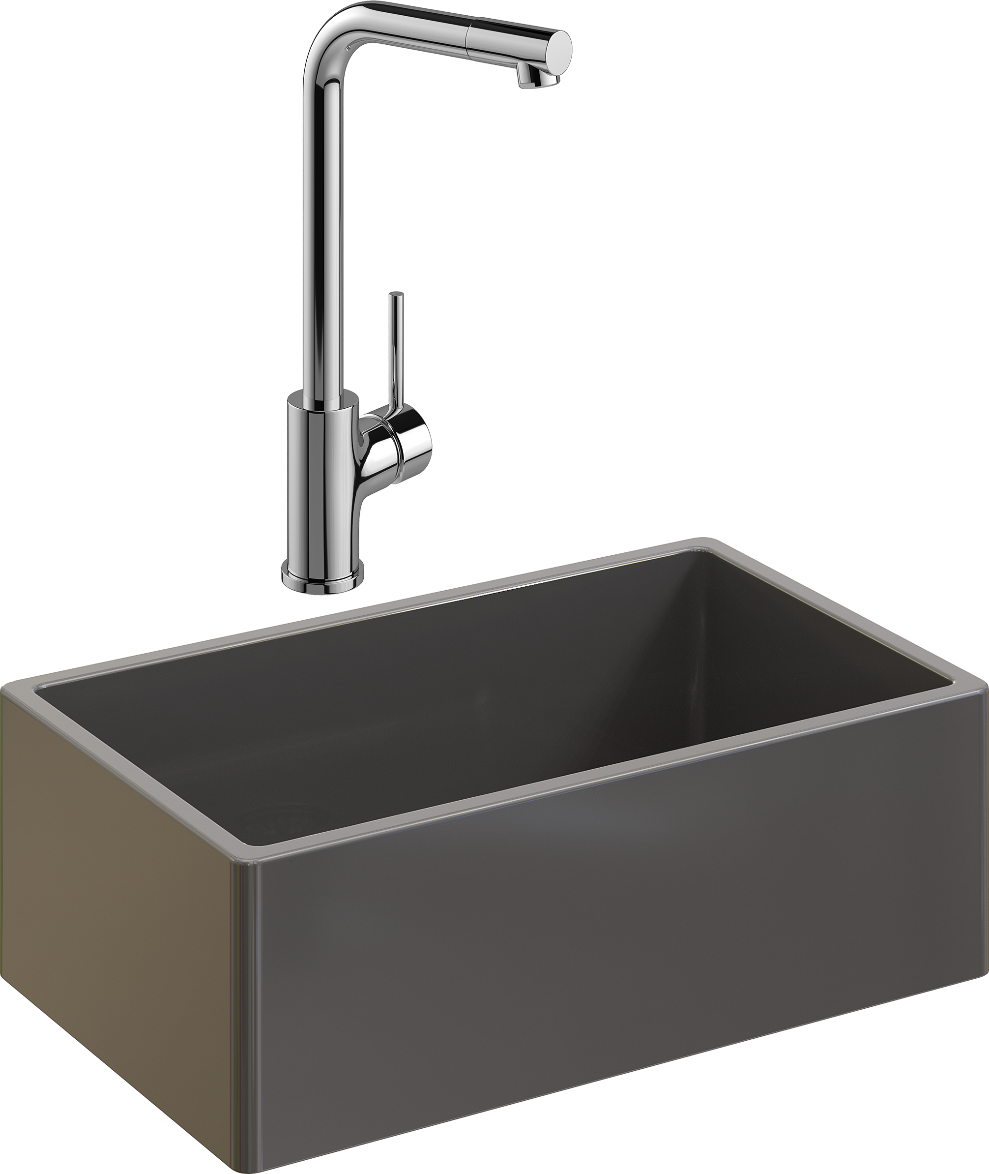 Комплект Мойка Domaci Сиена 50276-112 антрацит + Смеситель Ливорно WFD05002K