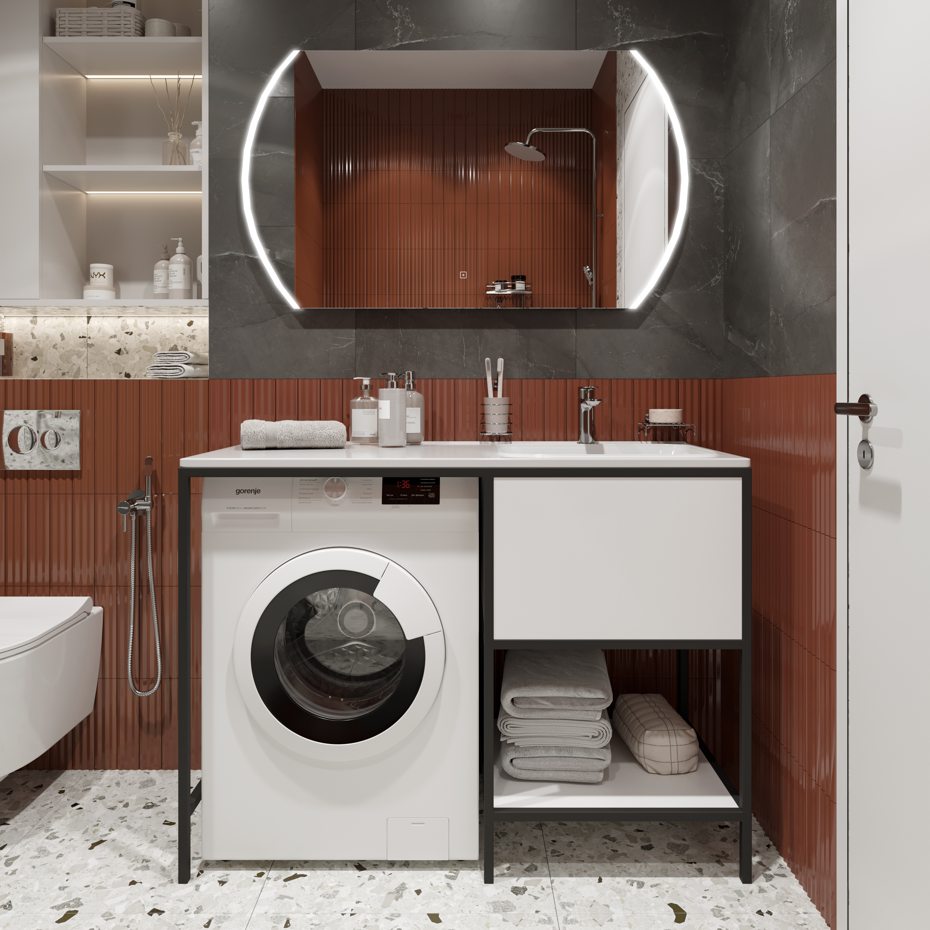 Мебель для ванной DIWO Новгород 120R под стиральную машину