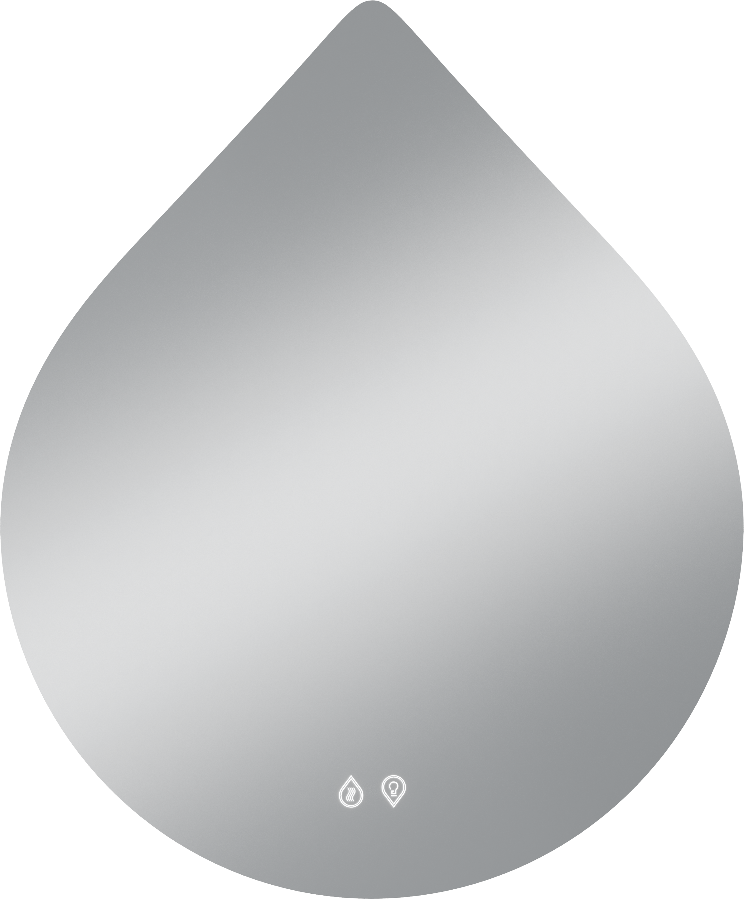 Зеркало STWORKI Флом 58,5x70 см, c подсветкой в ванную, с подогревом, с регулировкой яркости подсветки, влагозащитное, сенсорное