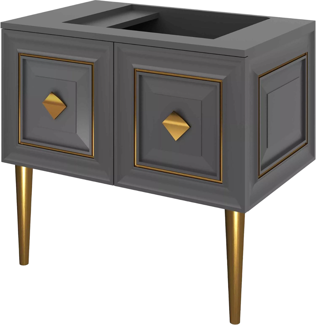 Тумба под раковину со столешницей Belinza Davlos 80 серая