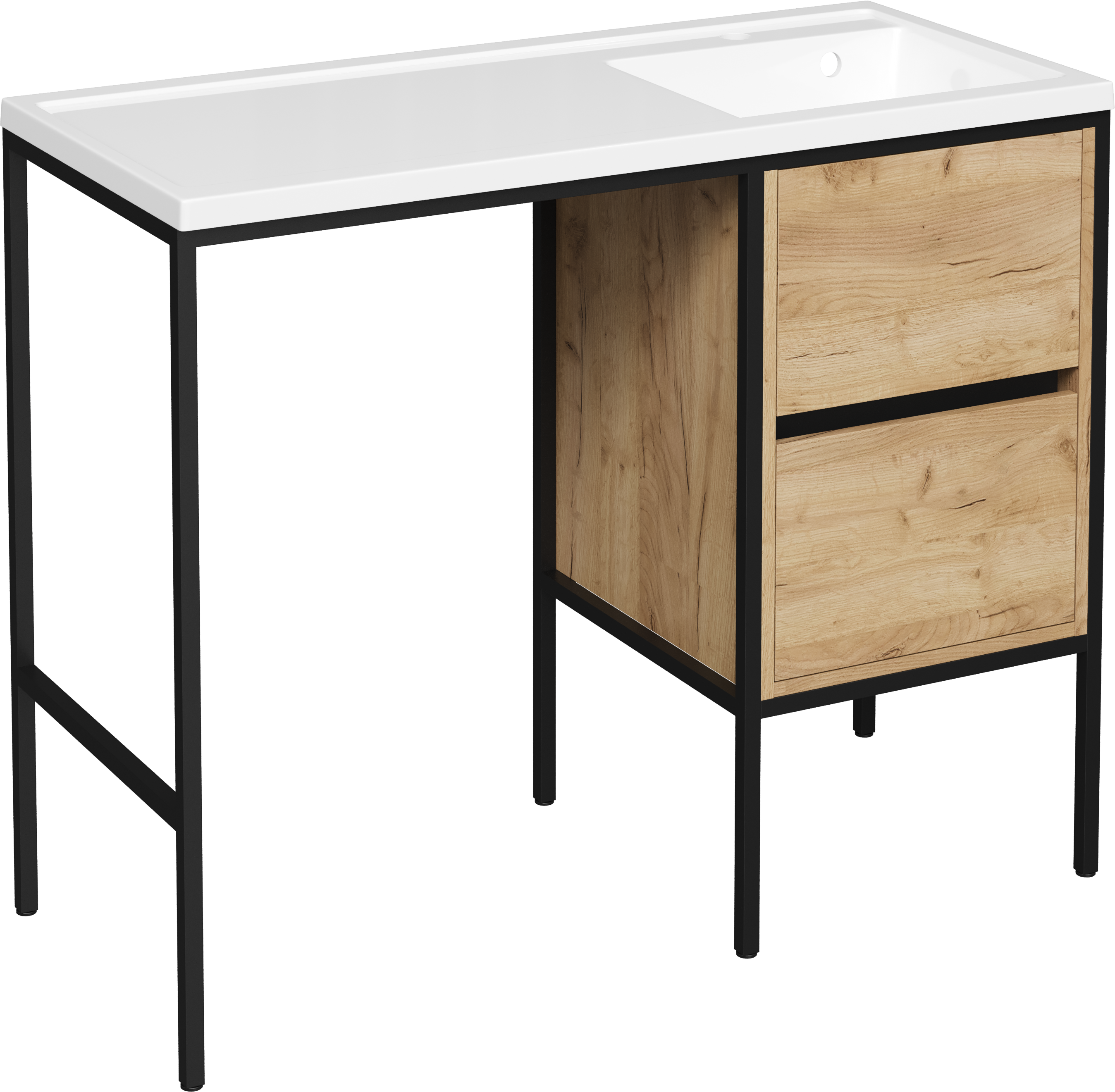 Тумба с раковиной STWORKI Флом 110 древесная, под стиральную машину R