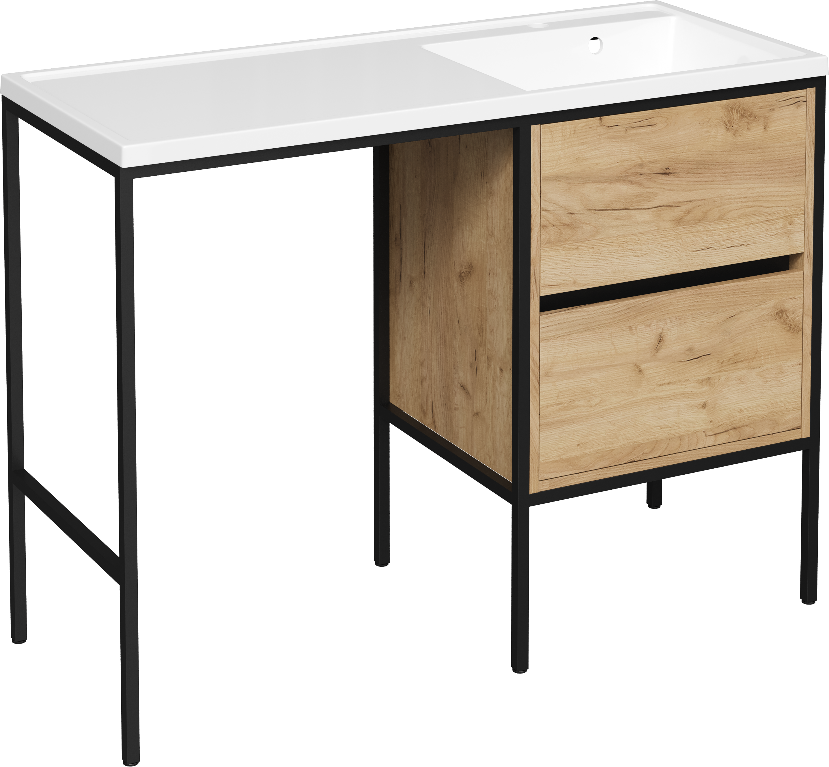 Тумба с раковиной STWORKI Флом 120 древесная, под стиральную машину R