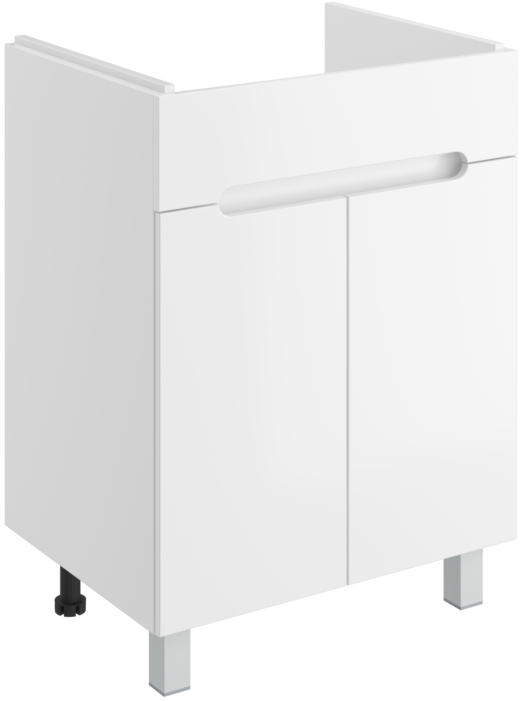 Тумба под раковину без столешницы DIWO Коломна 60 напольная, глянцевая белая