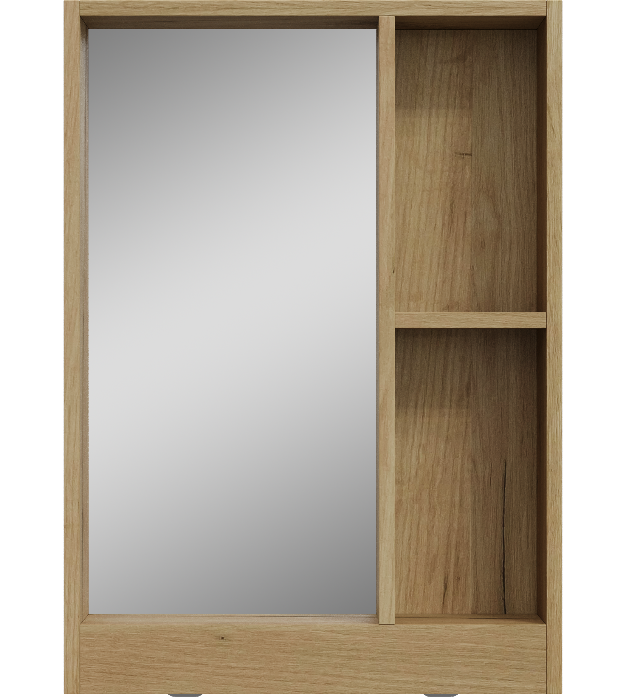 Зеркало DIWO Кострома 50 см розетками, дуб вотан