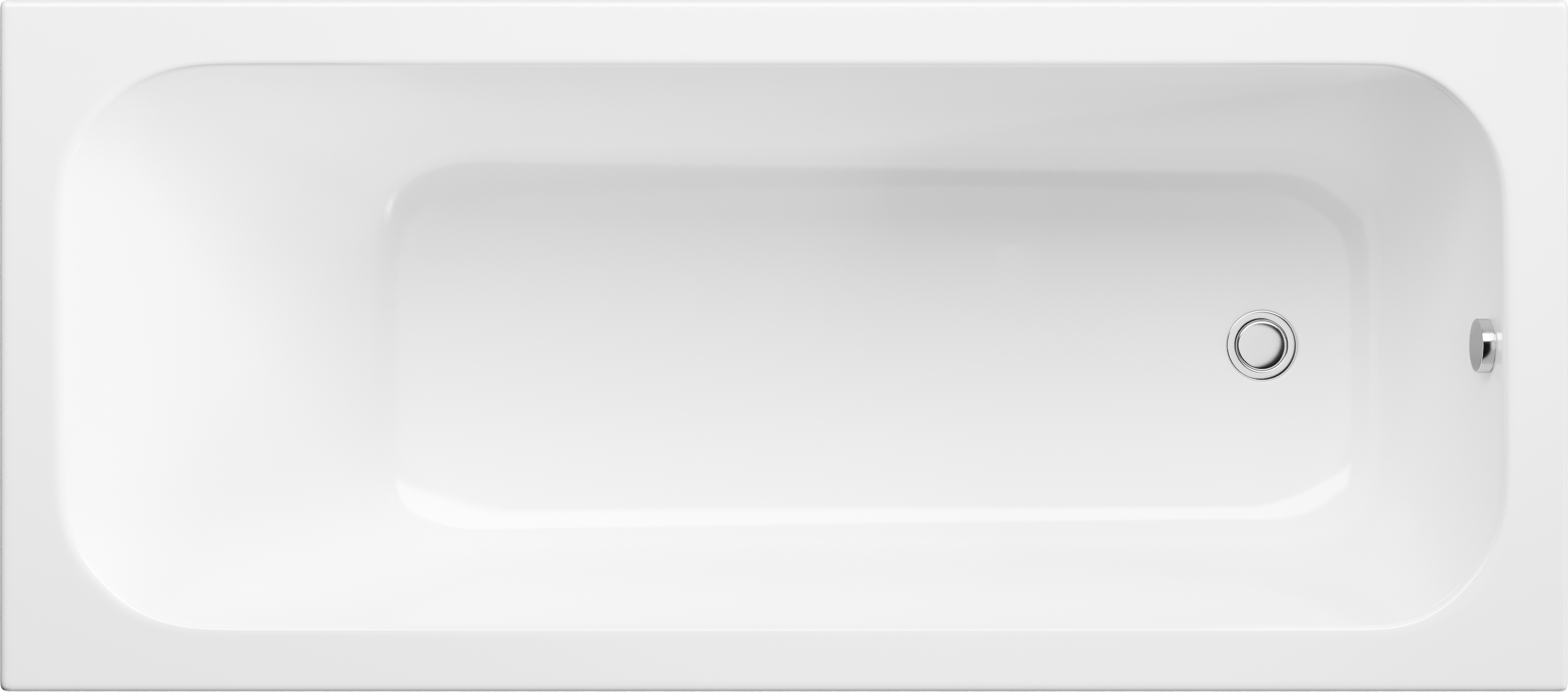 Акриловая ванна STWORKI Ларвик Щ0000067743 170x75 см, пристенная, белая