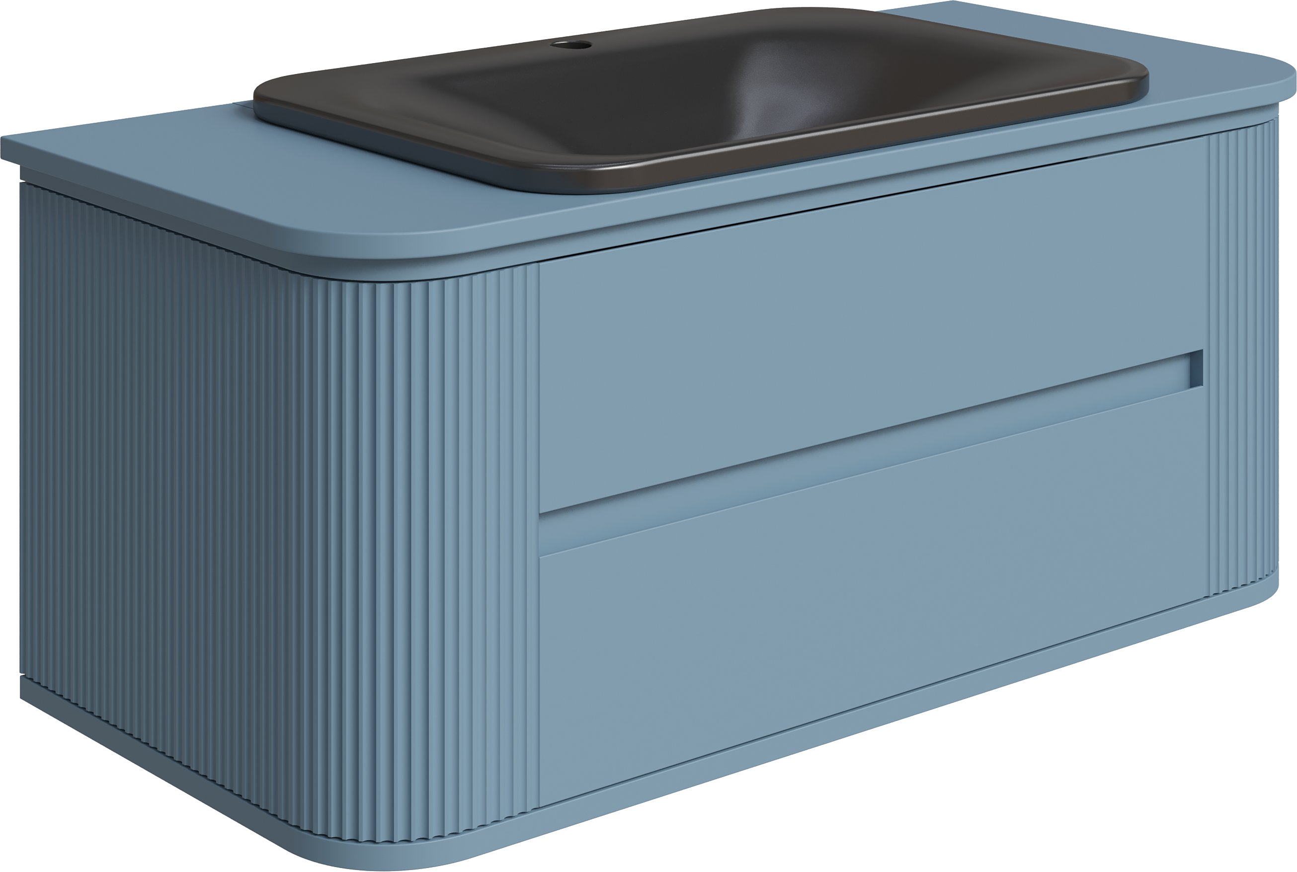 Тумба с раковиной Belinza Calvin 102, ледянная синева