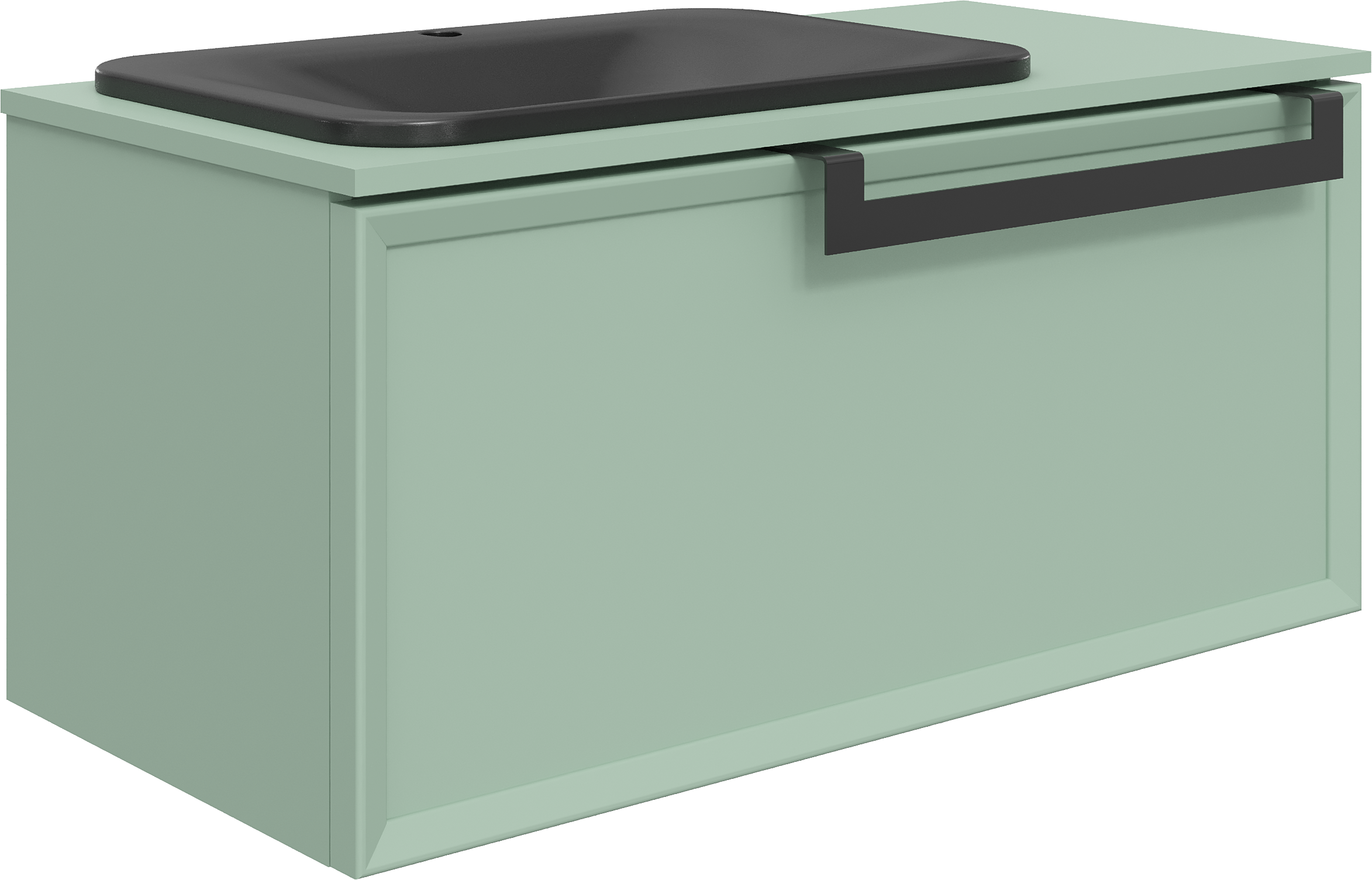 Тумба с раковиной Belinza Enrika 100 зеленая