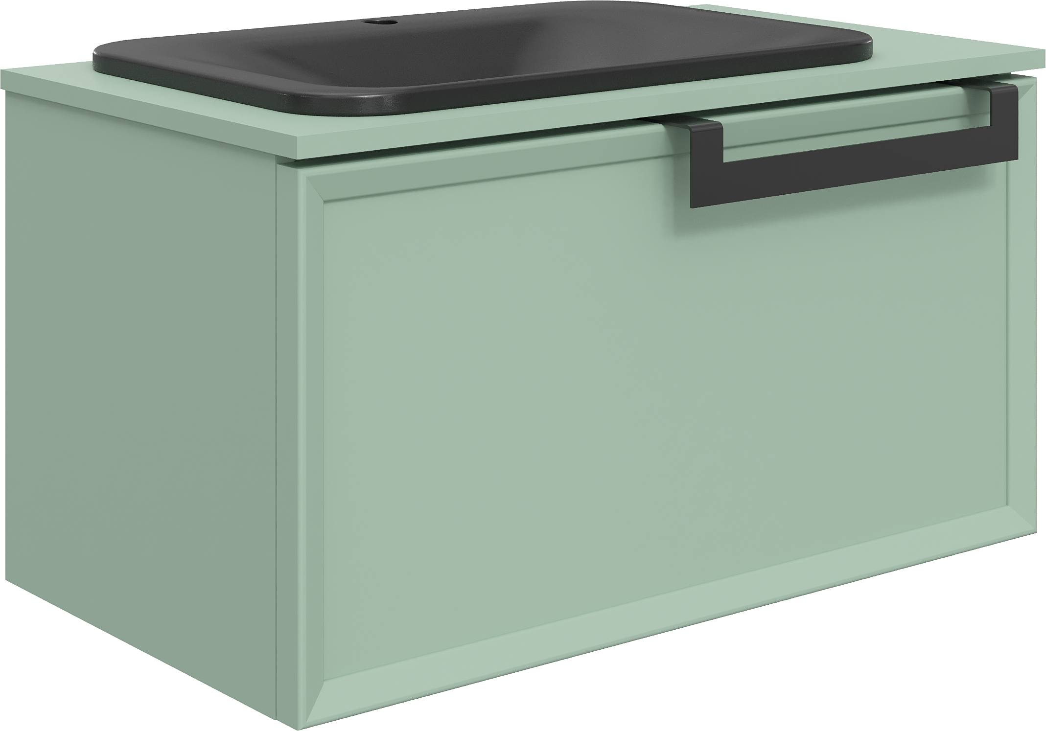 Тумба с раковиной Belinza Enrika 80 зеленая