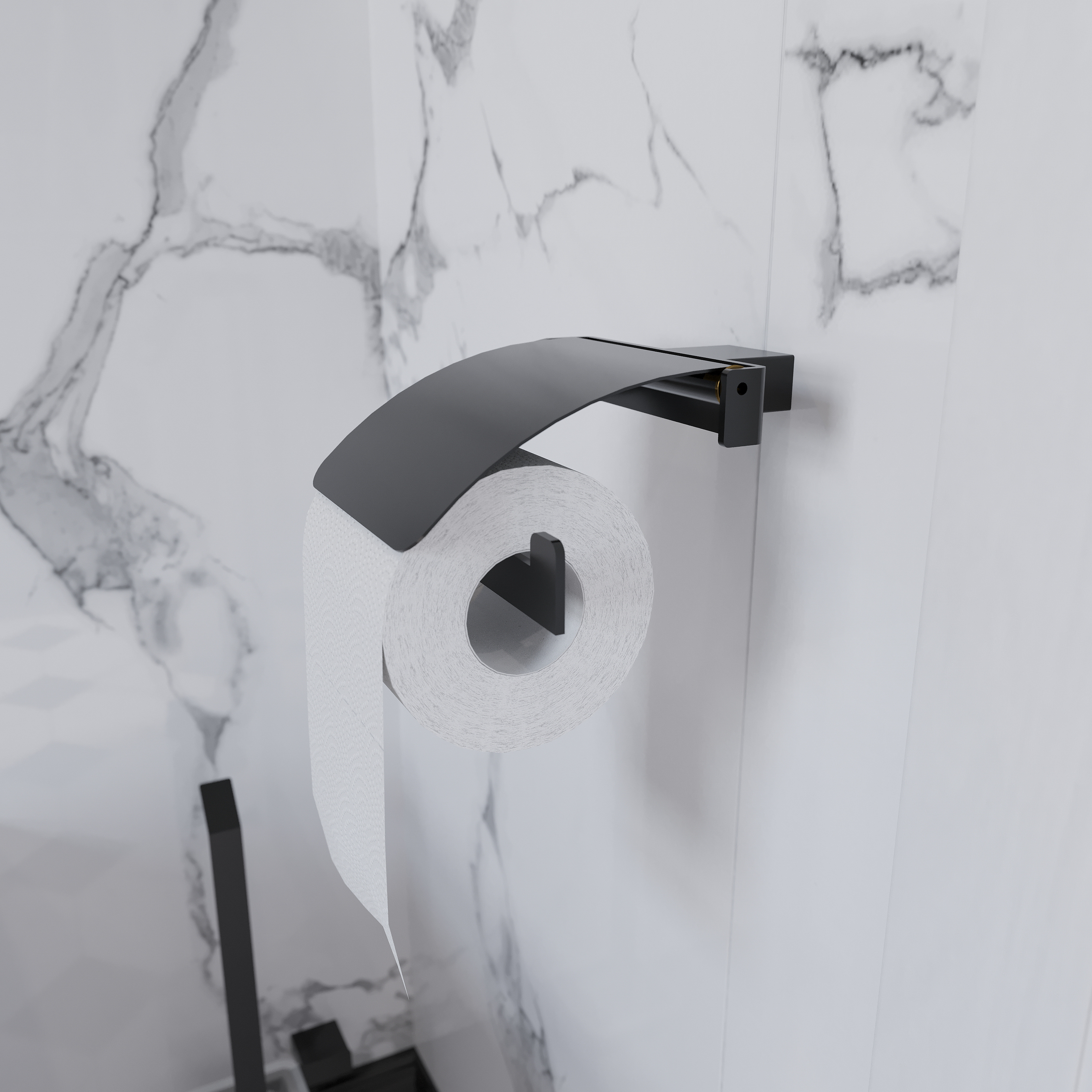 Держатель для туалетной бумаги DEKOR BANYO SS 304 Black SS304 007 01 04 настенный, матовый черный купить в Тамбове