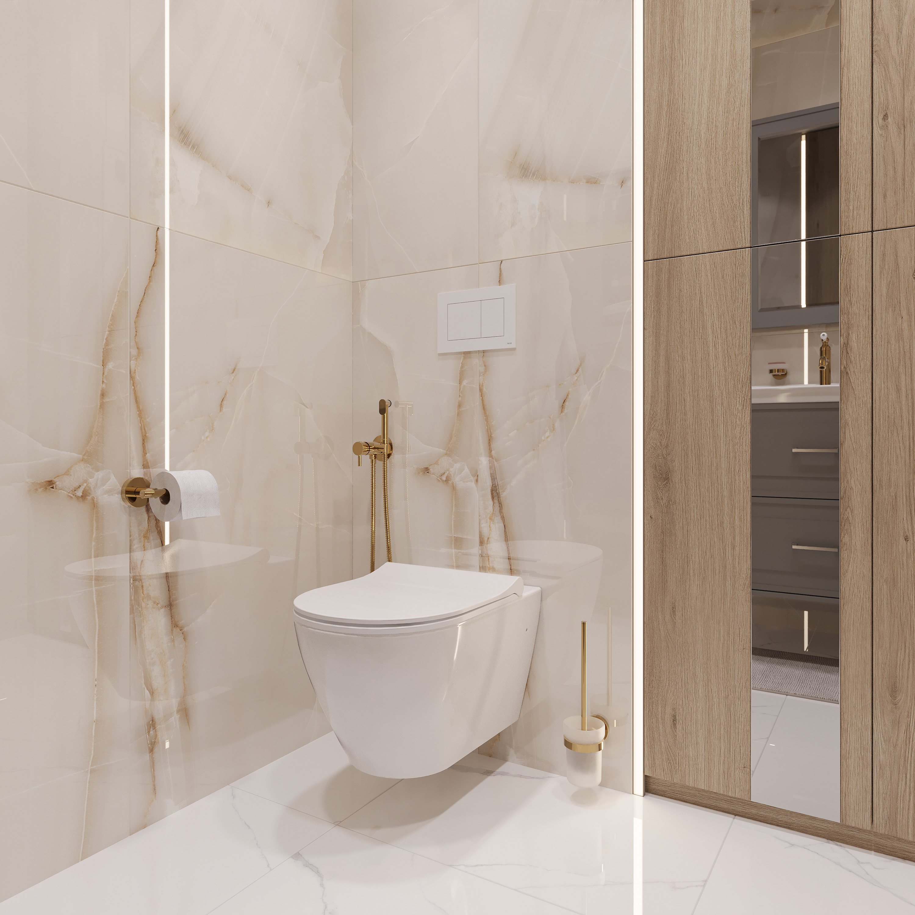 Держатель для туалетной бумаги DEKOR BANYO Alina Gold A40 407 02 настенный, золото купить в Тамбове