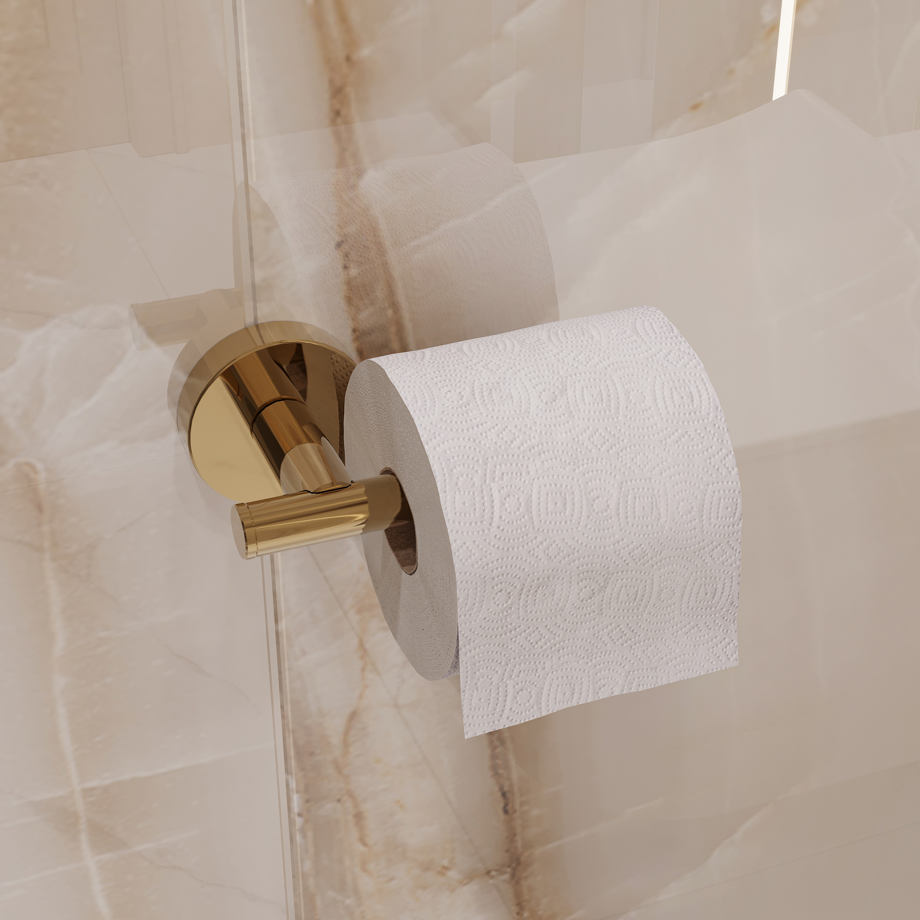 Держатель для туалетной бумаги DEKOR BANYO Alina Gold A40 407 02 настенный, золото купить в Тамбове