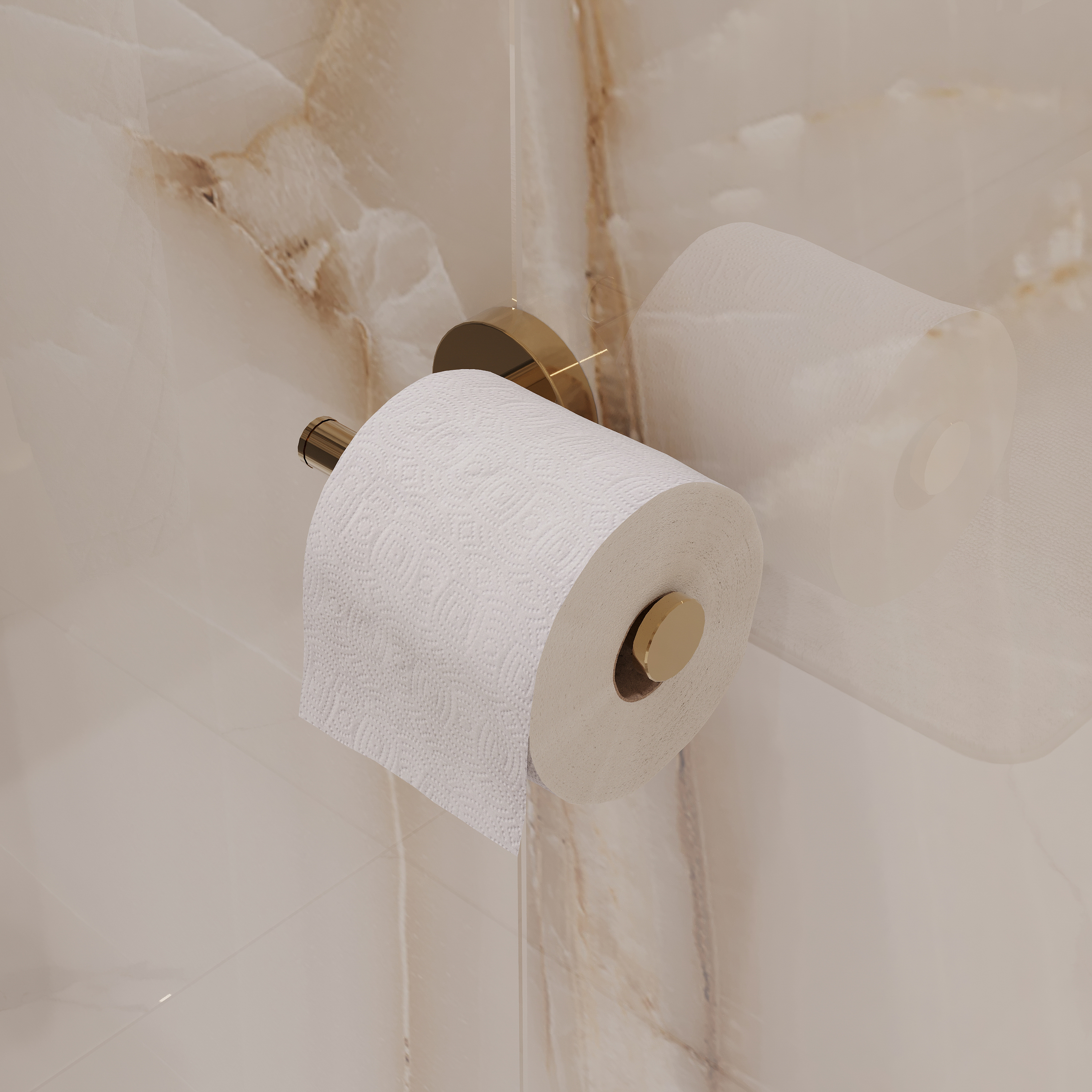 Держатель для туалетной бумаги DEKOR BANYO Alina Gold A40 407 02 настенный, золото купить в Тамбове