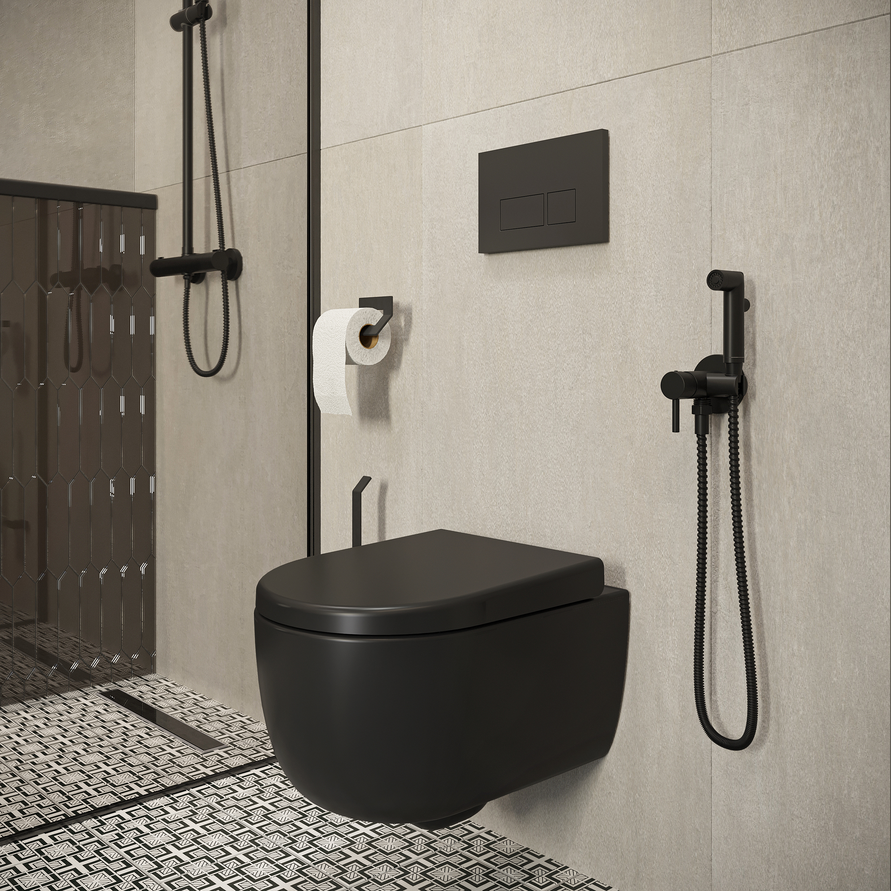 Держатель для туалетной бумаги DEKOR BANYO SS 304 Black SS304 007 04 купить в Тамбове