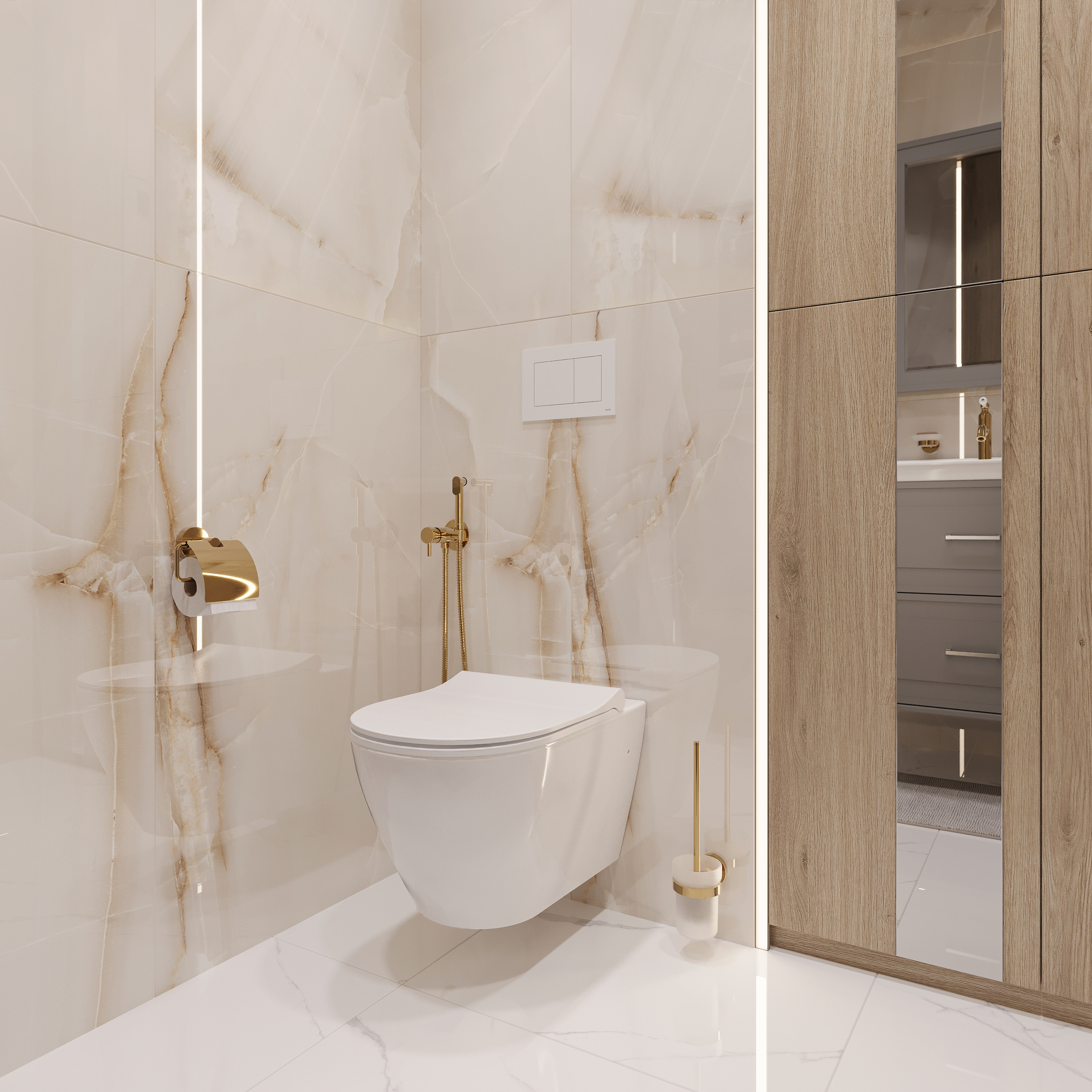 Держатель для туалетной бумаги DEKOR BANYO Alina Gold A40 407 01 02 настенный, золото купить в Тамбове