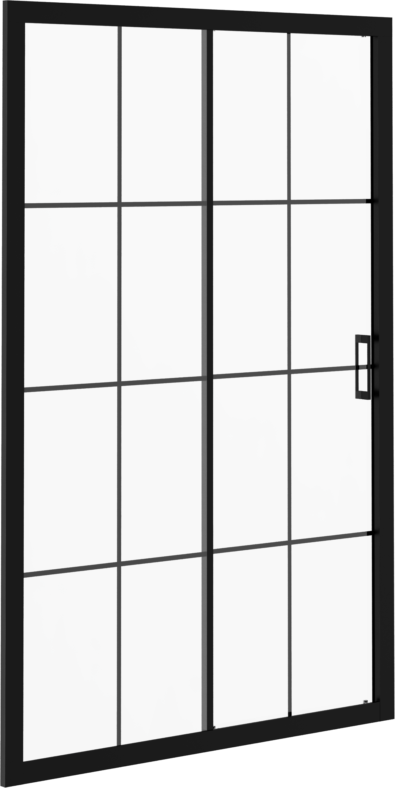 Душевая дверь в нишу DIWO Калуга 120 см, профиль черный матовый