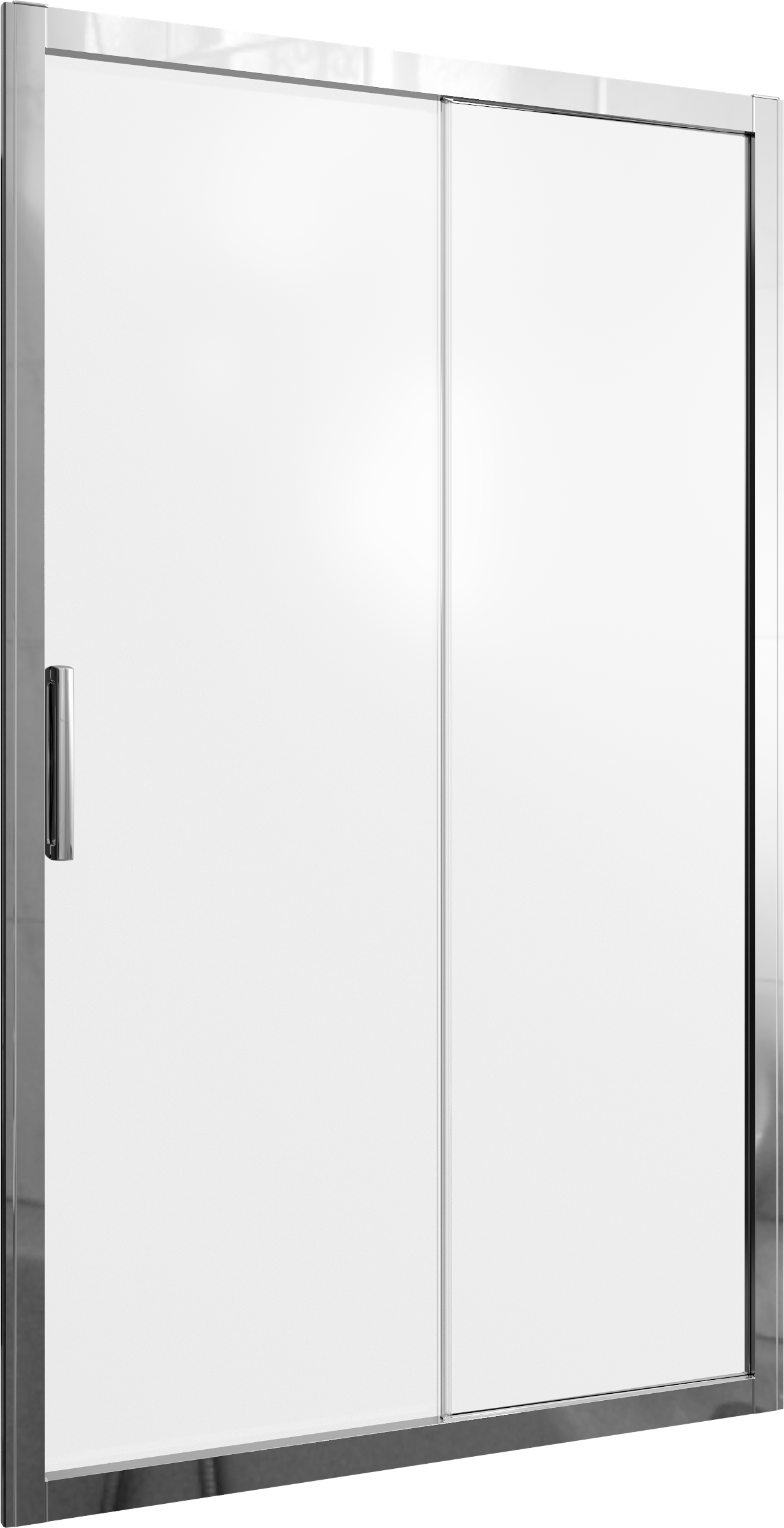 Душевая дверь в нишу STWORKI Стокгольм 110 см профиль хром глянец, стекло матовое
