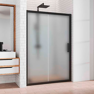 Душевая дверь в нишу Kubele DE019D2-MAT-BLMT 180 см, профиль матовый черный