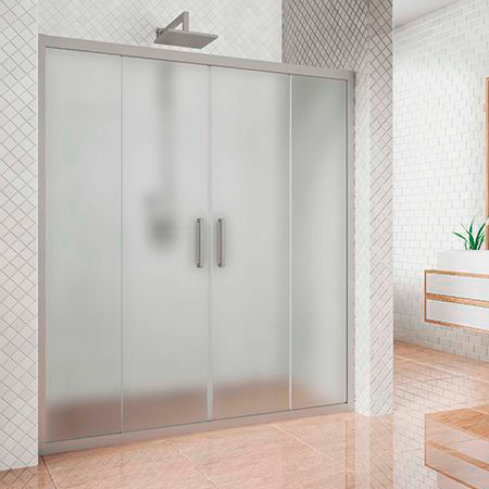 Душевая дверь в нишу Kubele DE019D4-MAT-MT 160 см, профиль матовый хром