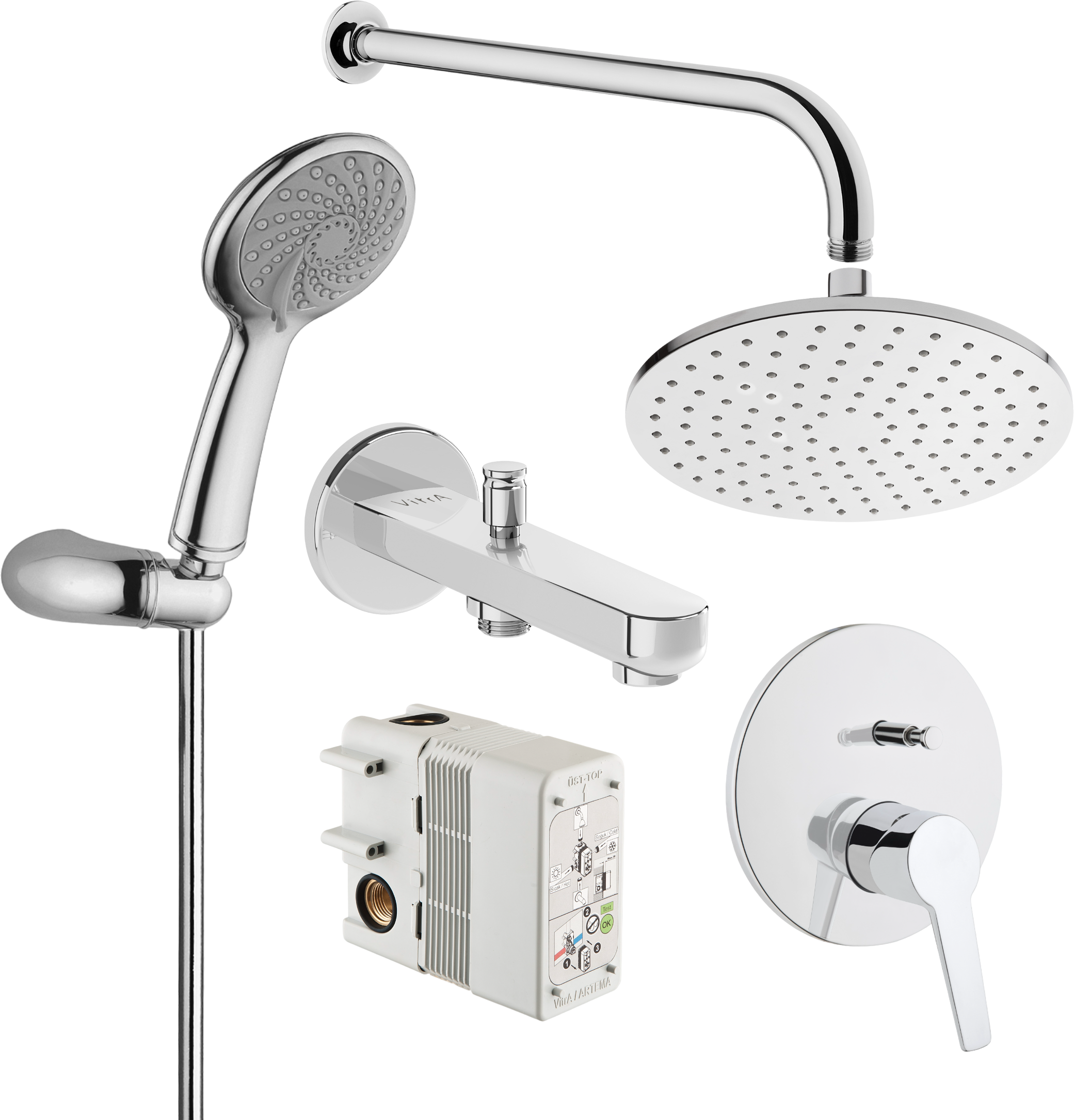 Душевой комплект VitrA Solid S A49287EXP С ВНУТРЕННЕЙ ЧАСТЬЮ