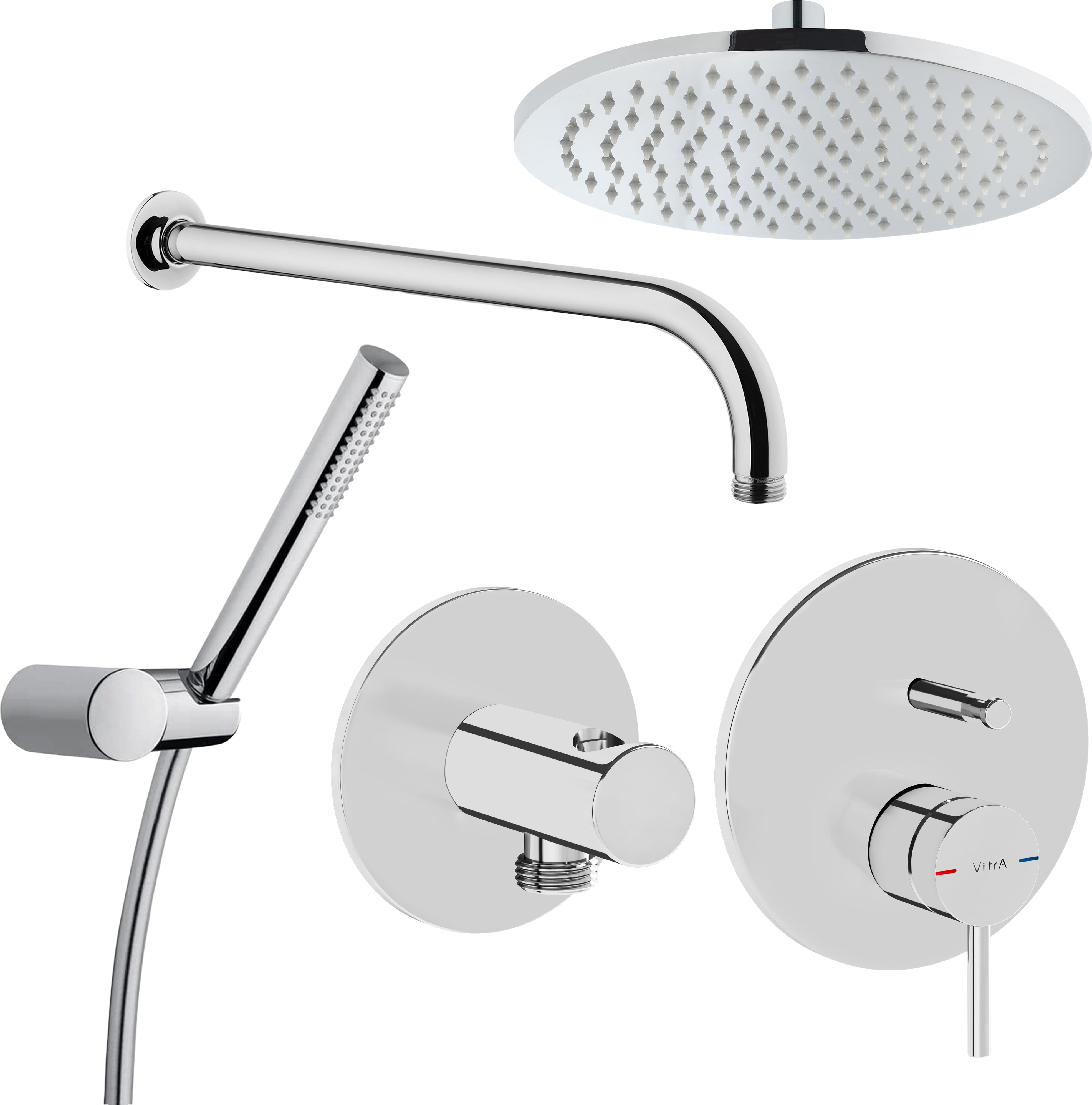 Душевой комплект VitrA Origin A49266EXP С ВНУТРЕННЕЙ ЧАСТЬЮ, хром