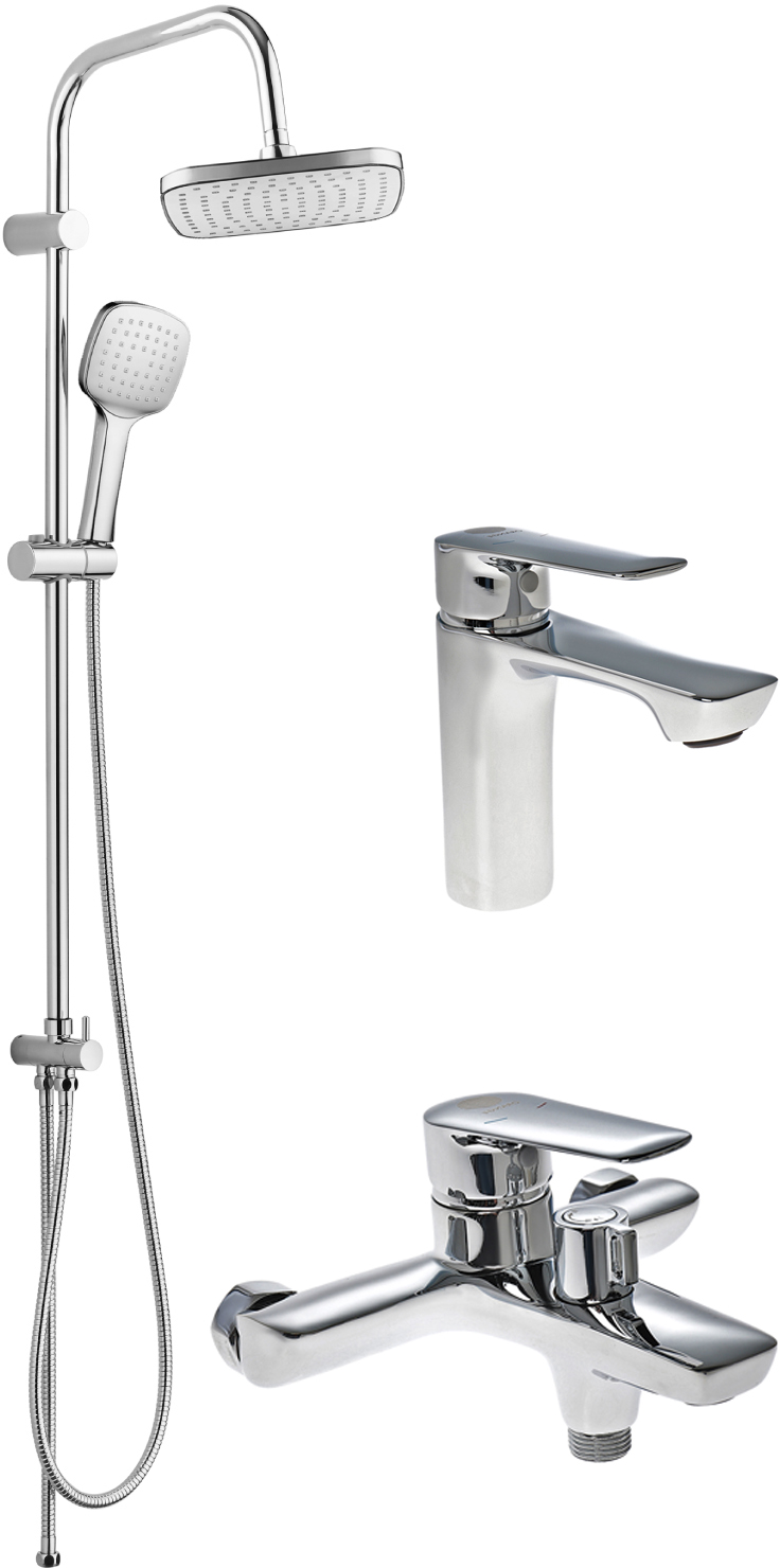 Комплект для ванной STWORKI Хельсингборг XE-01cr + XE-05cr + XE-02cr