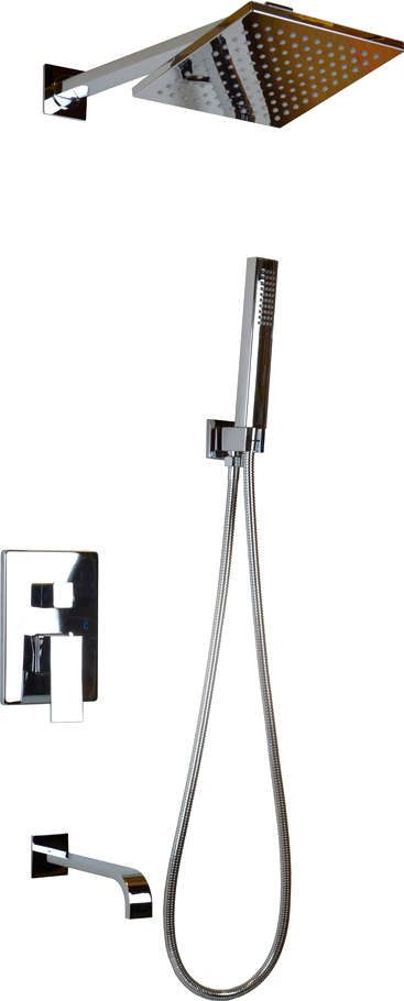 Душевой комплект Bronze de Luxe Simple SNT9803 С ВНУТРЕННЕЙ ЧАСТЬЮ хром 20000₽