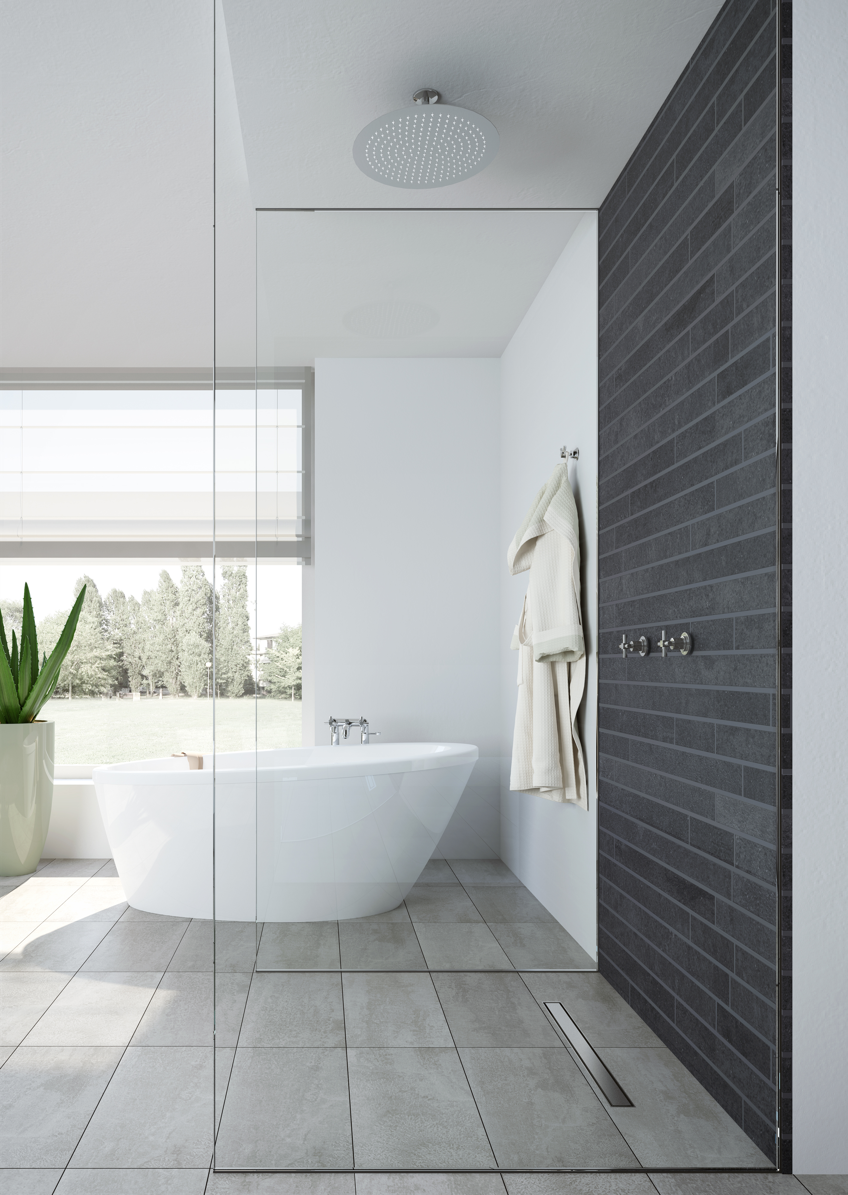 Душевой лоток VitrA Eco-Flow 60 см, вертикальный сифон, матовый хром купить в Тамбове