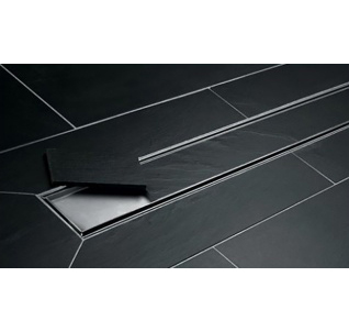Душевой лоток CK DRAIN AQPP01-70 Inoks 70 см, из нержавеющей стали, решетка щелевая/под плитку купить в Тамбове
