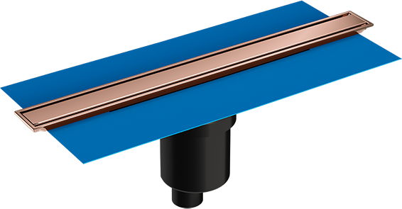 Душевой лоток VitrA Eco-Flow 60 см, вертикальный сифон, медь