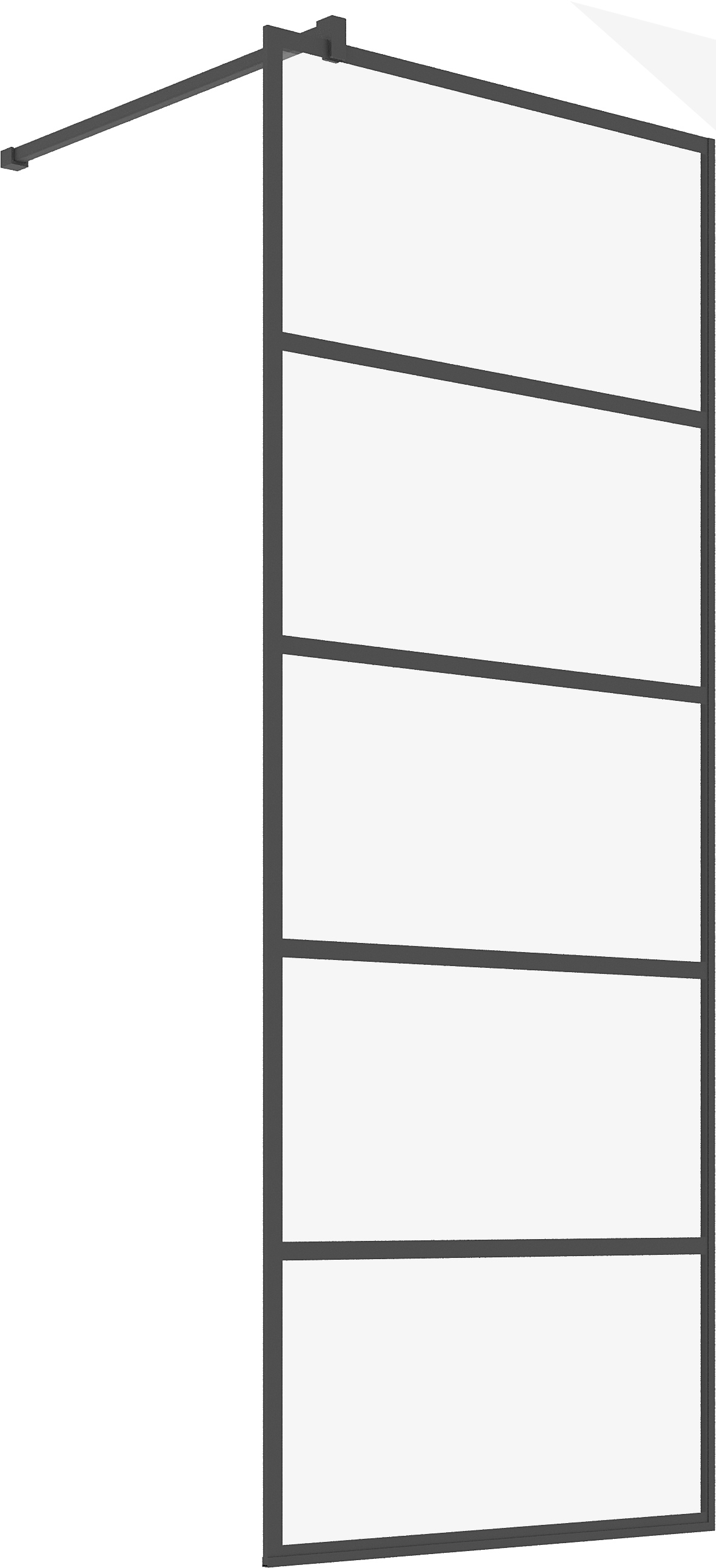 Душевая перегородка STWORKI Кронборг LOFT-GW- 95х220 95 см, профиль черный матовый купить в Тамбове
