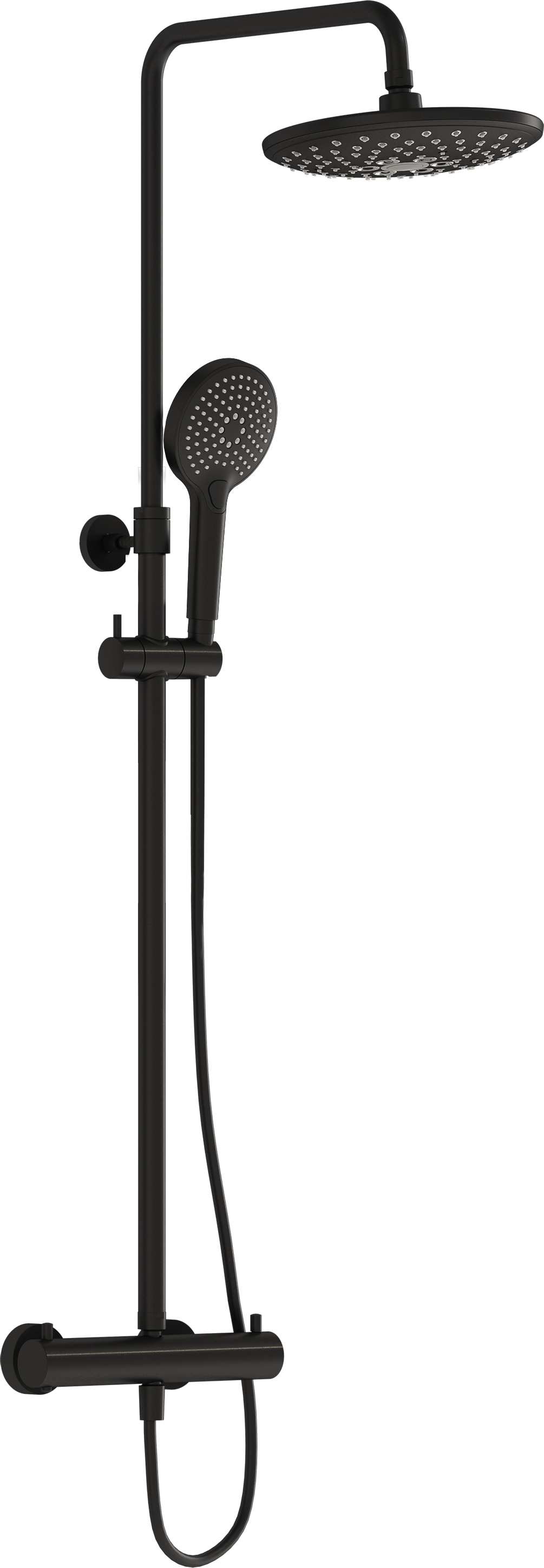 Душевая стойка VitrA AquaHeat A4720536EXP матовая черная