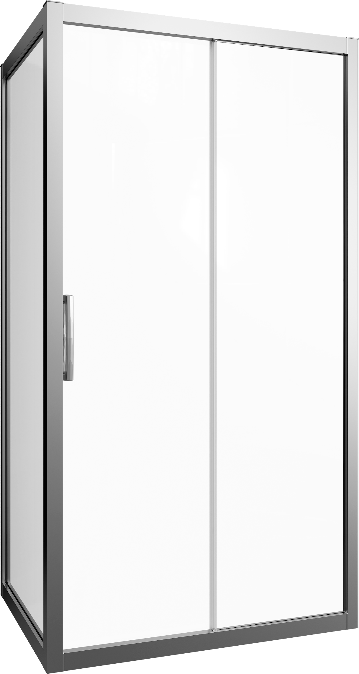 Душевой уголок STWORKI Эстерсунд 110x90 см профиль хром матовый, прозрачное стекло, прямоугольный