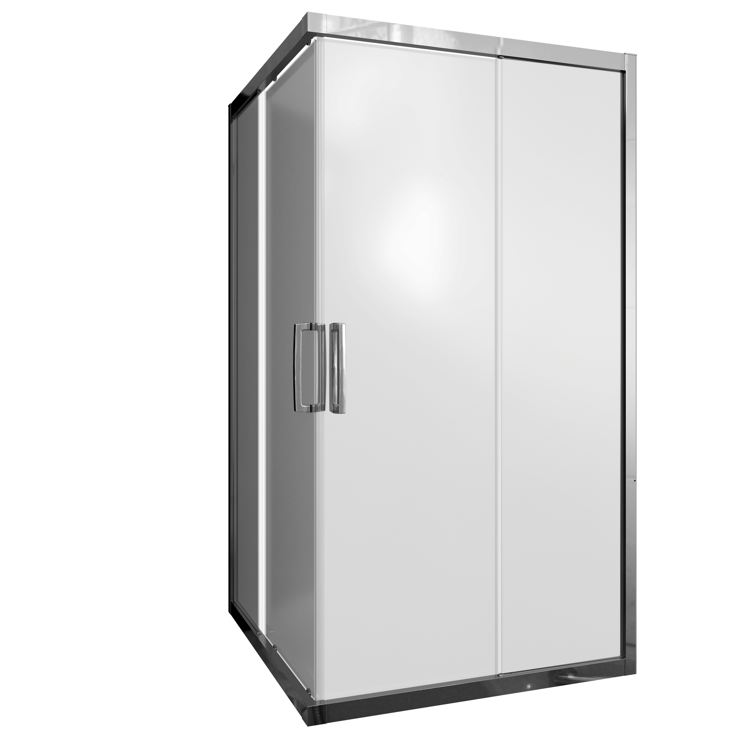 Душевой уголок STWORKI Дублин 120x120 см профиль хром глянец, стекло матовое