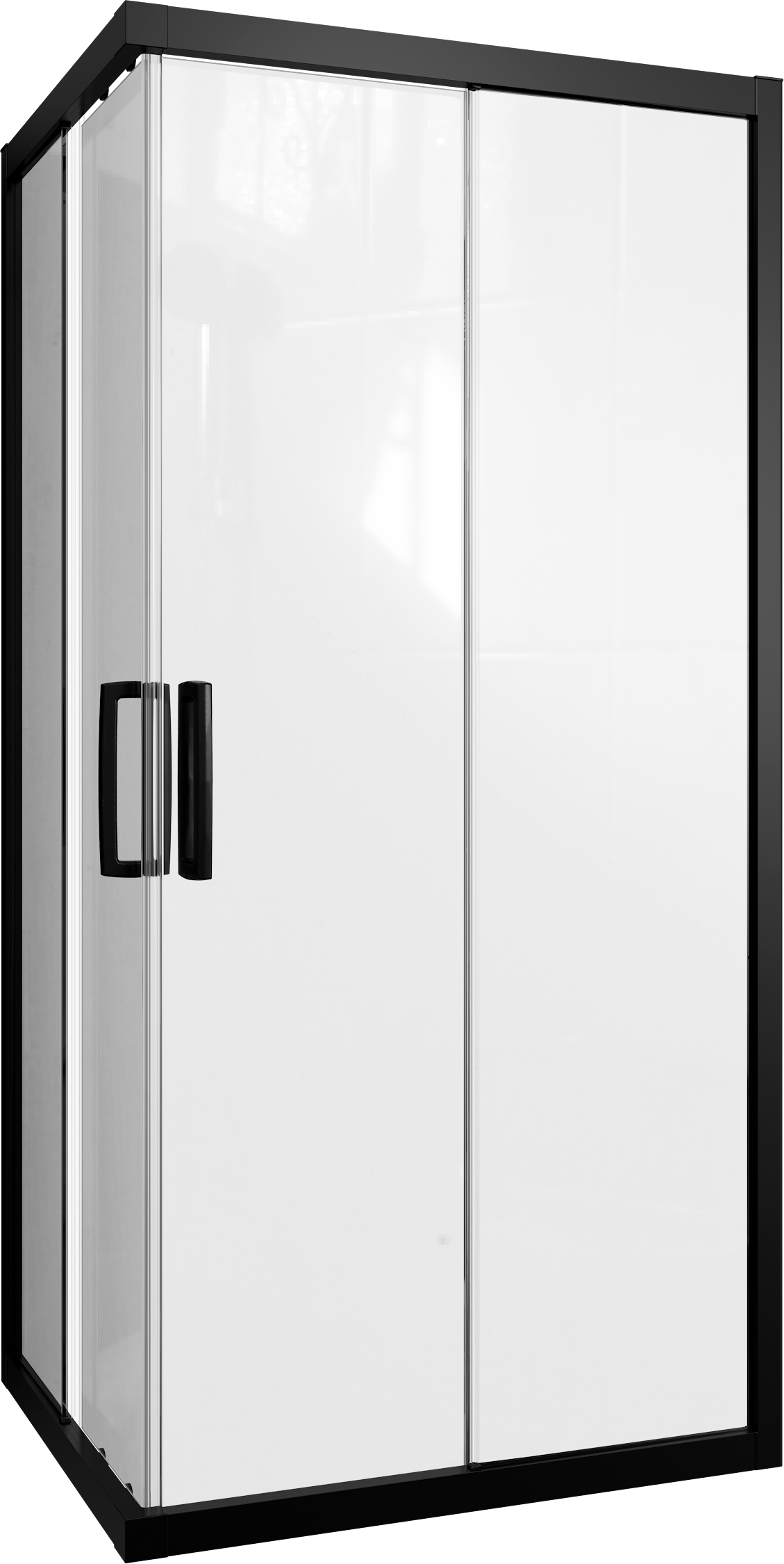 Душевой уголок STWORKI Карлстад 90x80 см профиль черный матовый