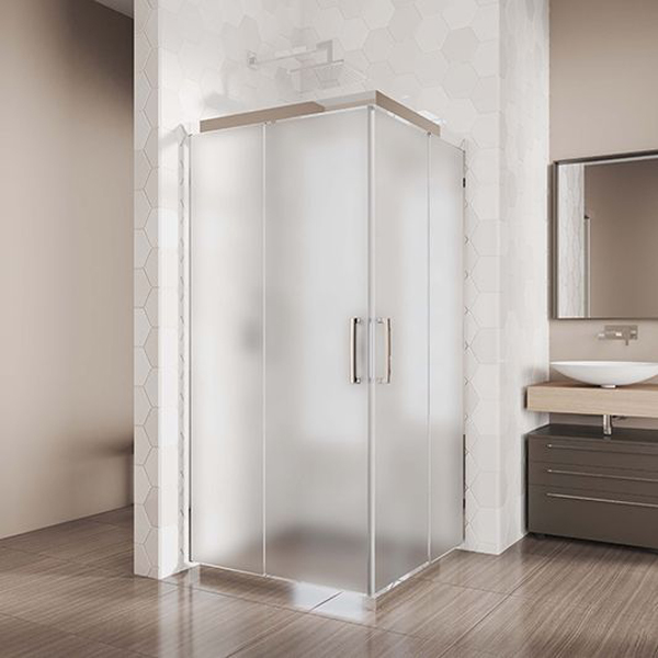 Душевой уголок Kubele DE019SC-MAT-CH 80 см, профиль хром